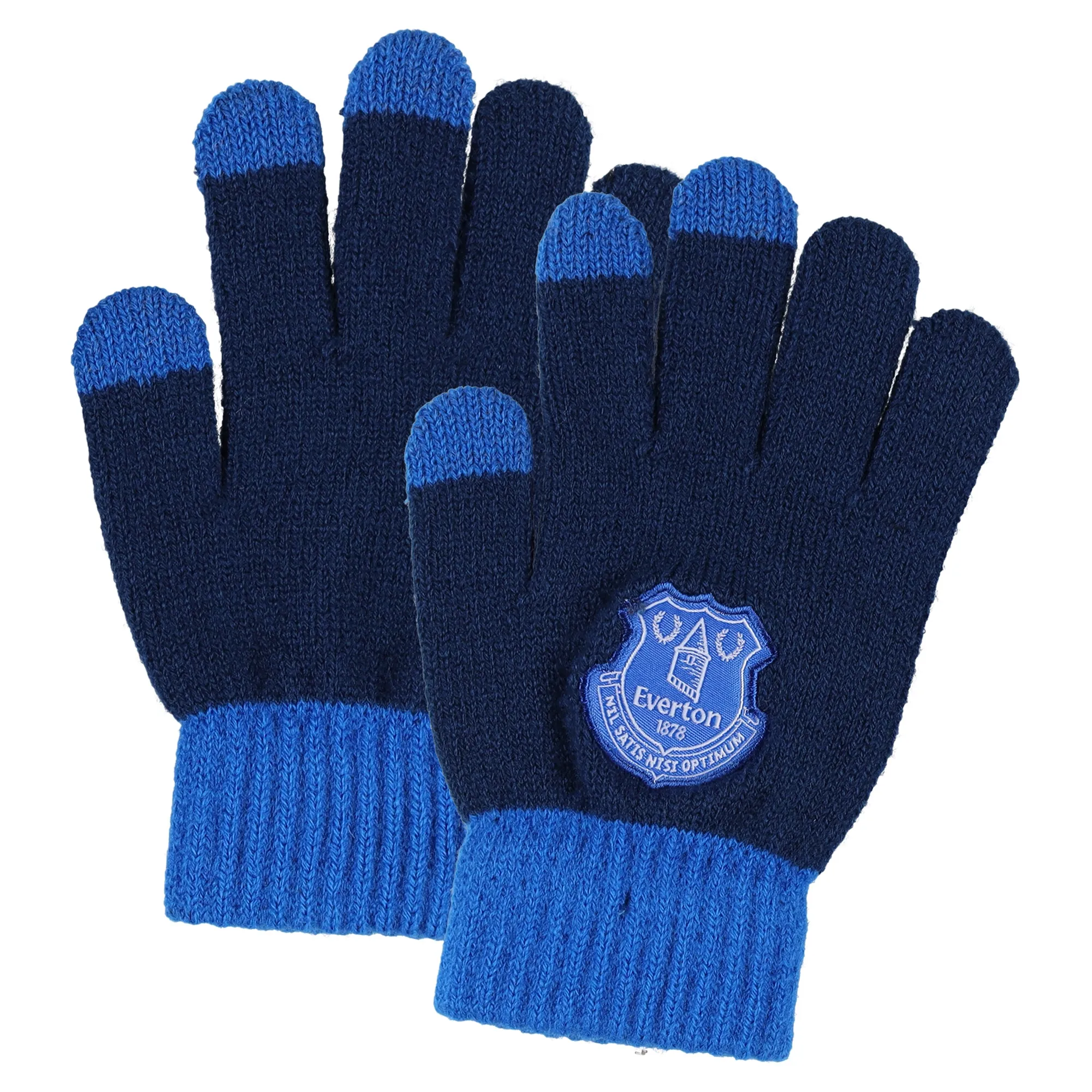 Everton Touchscreen Knitted Gloves - Navy - Kids