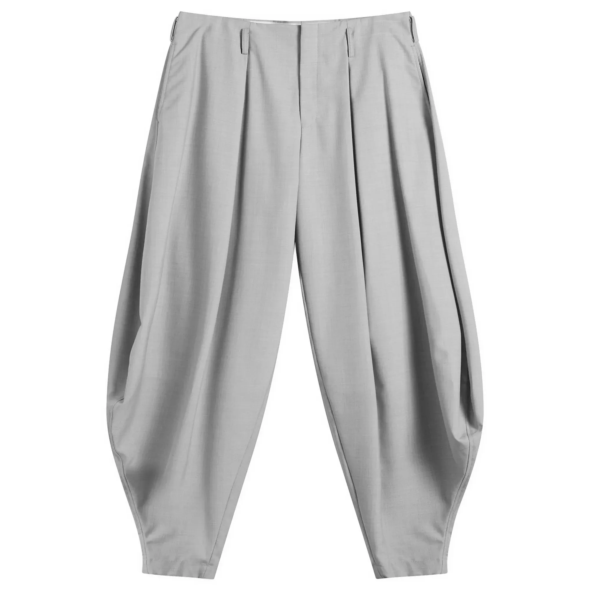 Comme des Garçons Homme Plus Men's Cuffed Structure Shorts Light Grey