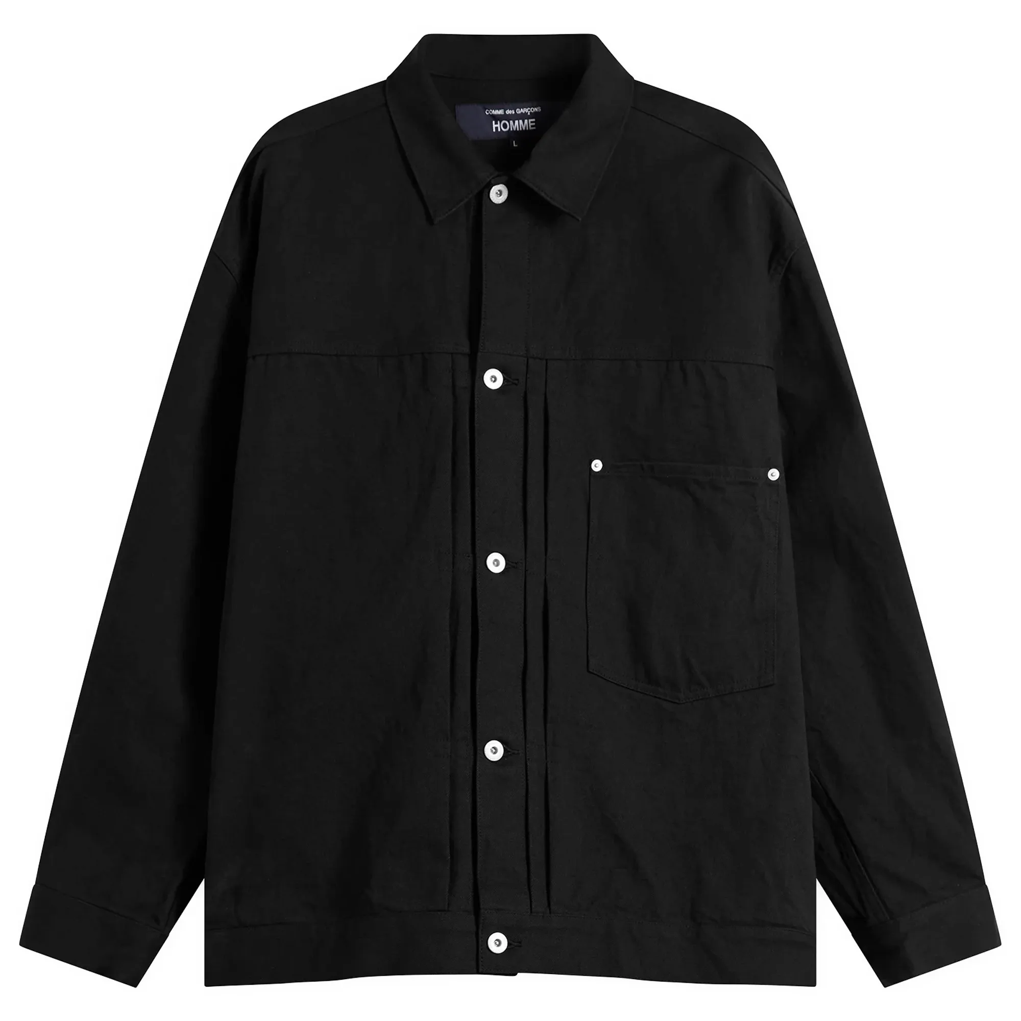 Comme des Garçons Homme Men's Washed Denim Jacket Black