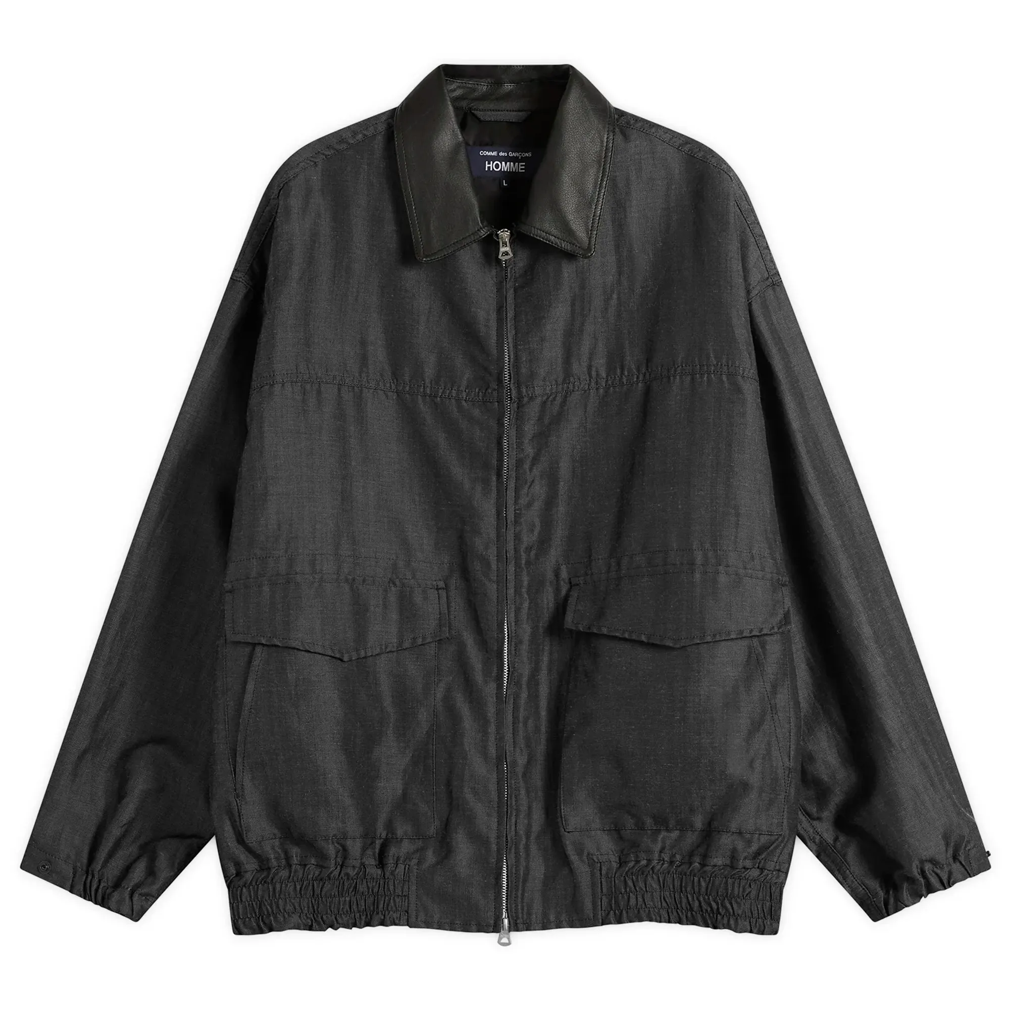 Comme des Garçons Homme Men's Wool Blend Bomber Jacket Black