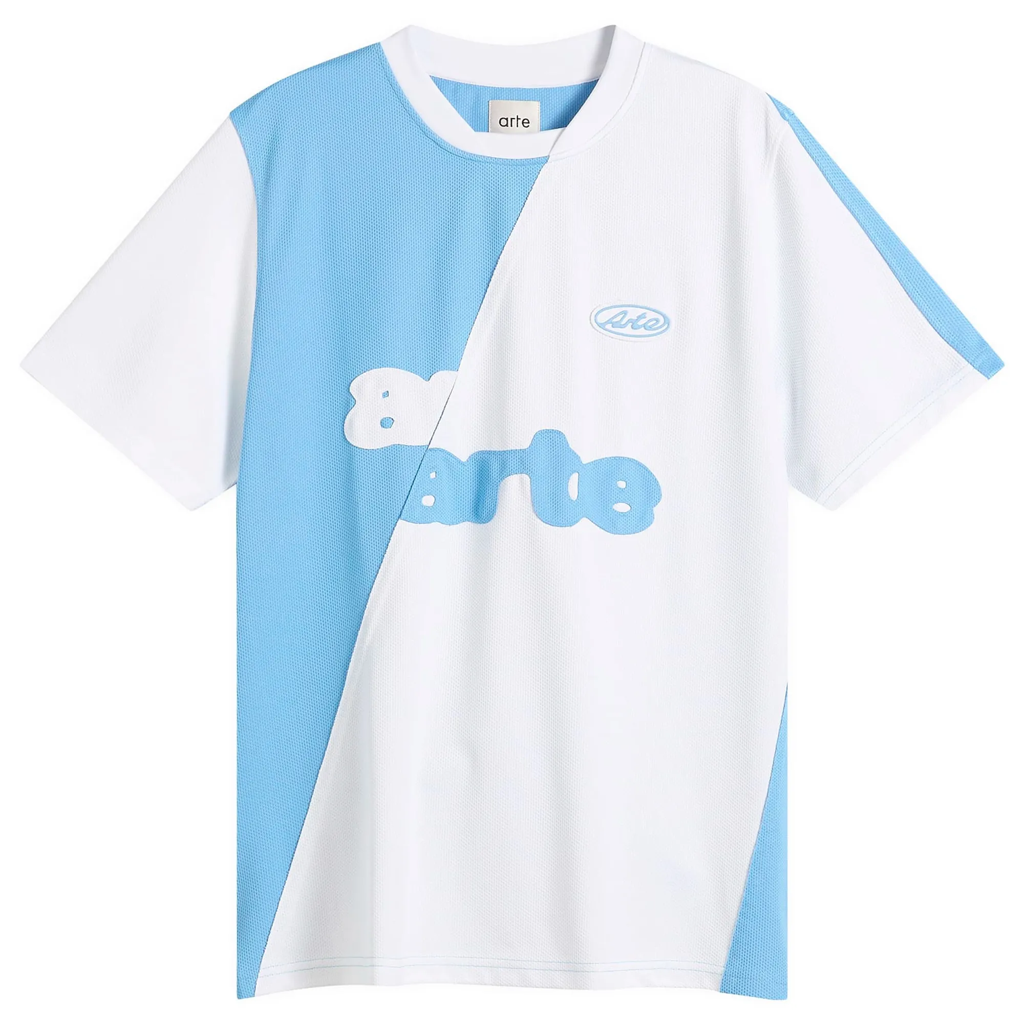 Arte Men's Football T-Shirt Blue/White