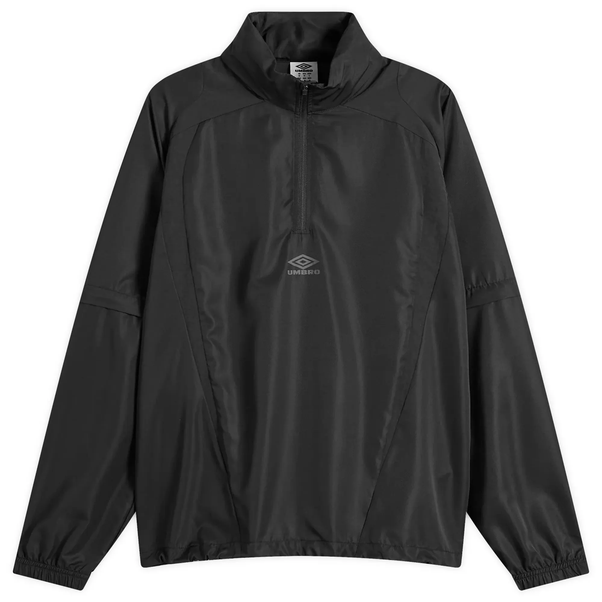 Umbro Men's Zip Off Sleeve Wind Jacket Black