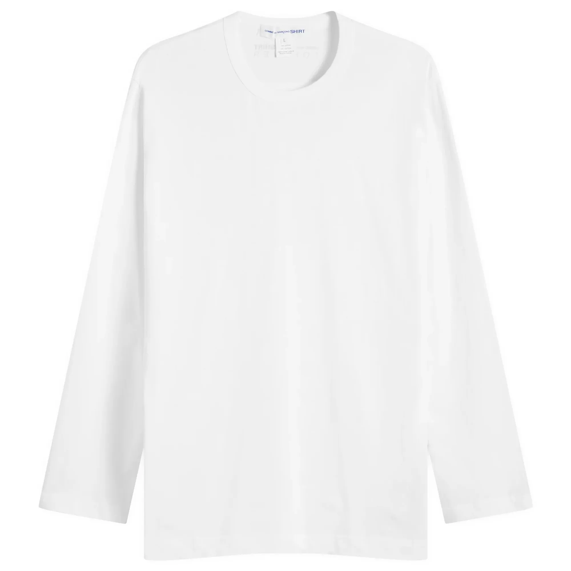 Comme des Garcons SHIRT Cotton Long Sleeve T-Shirt White