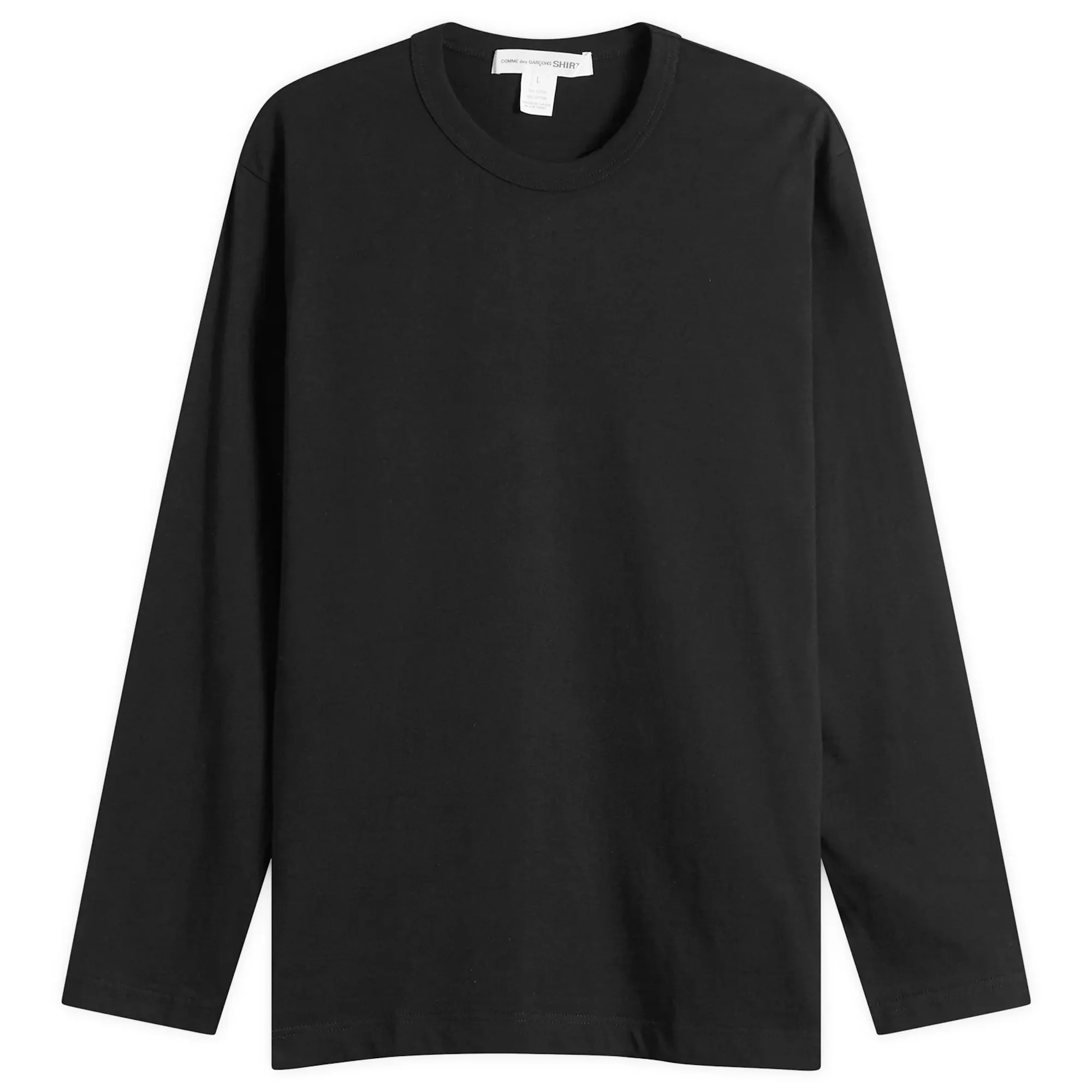 Comme des Garcons SHIRT Cotton Long Sleeve T-Shirt Black