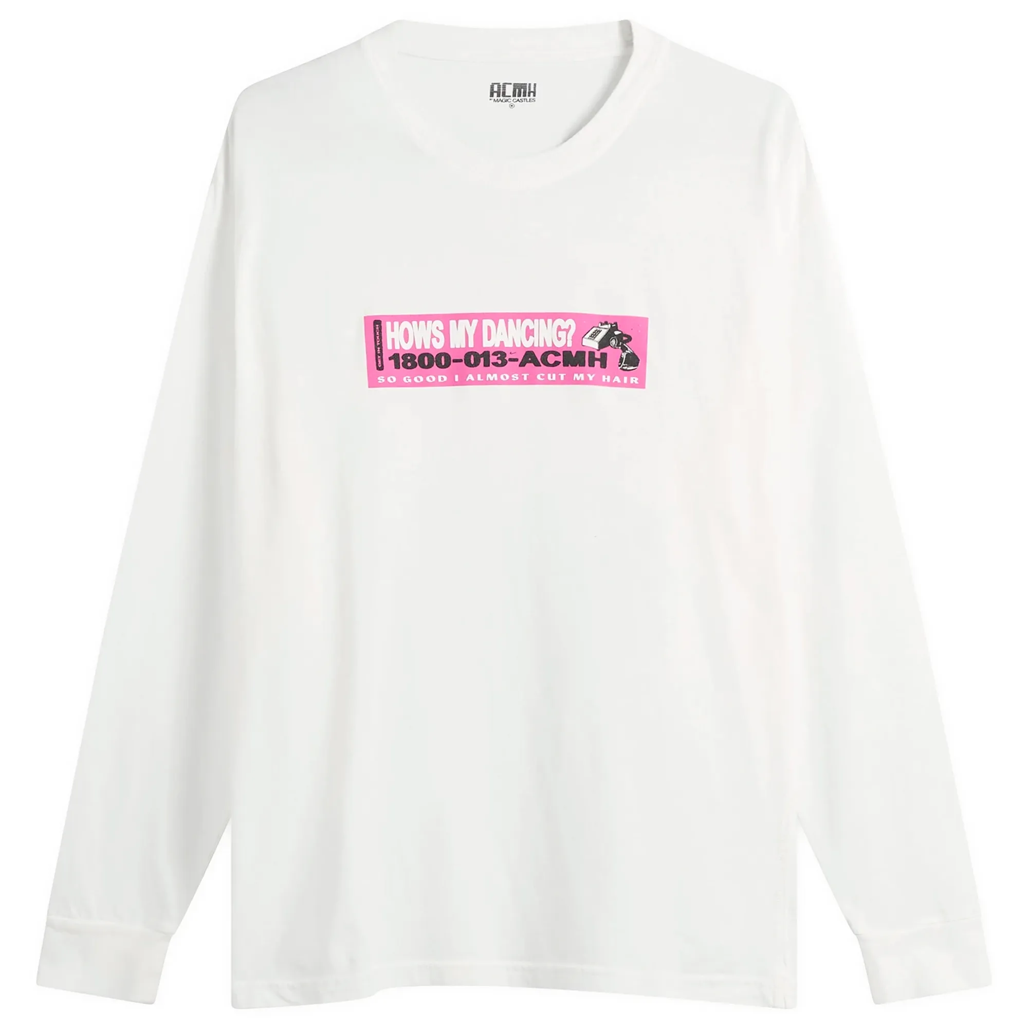 ACMH by Magic Castles Men's Dancers Long Sleeve T-Shirt Off White