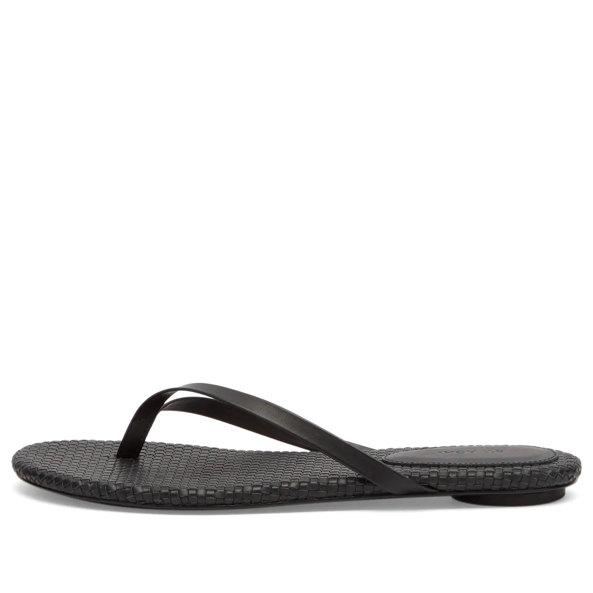 ST. Agni Women's Woven Flip Flop Black