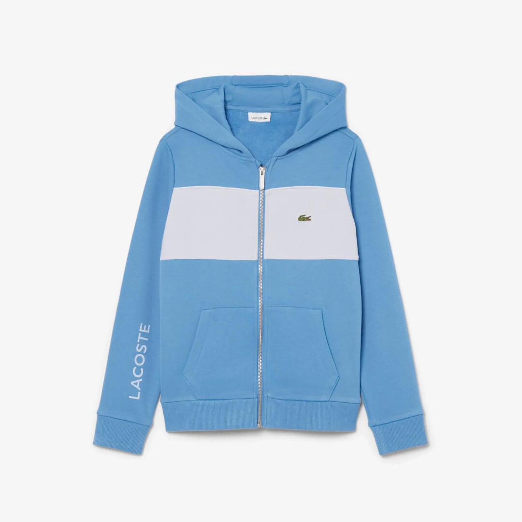 Lacoste Colour-Block Zipped Hoodie - Blue