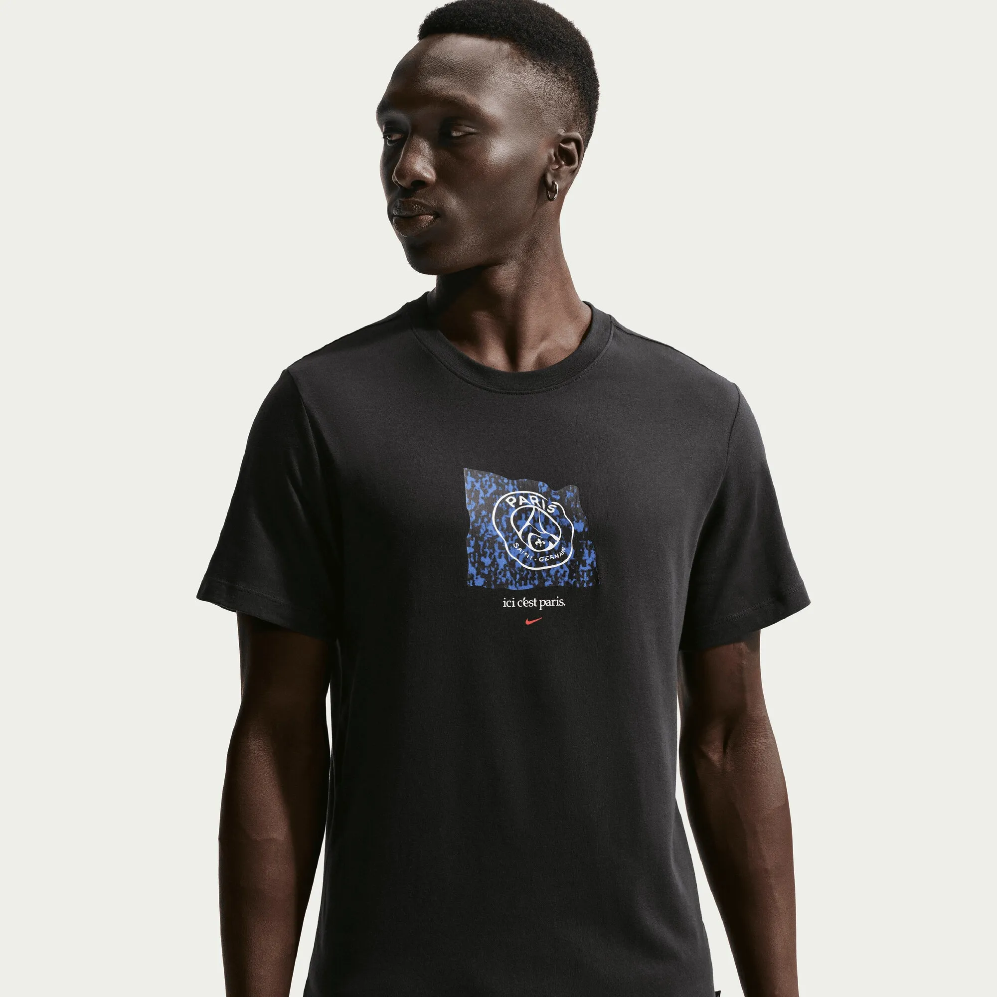 PSG Nike Banner T-Shirt - Black