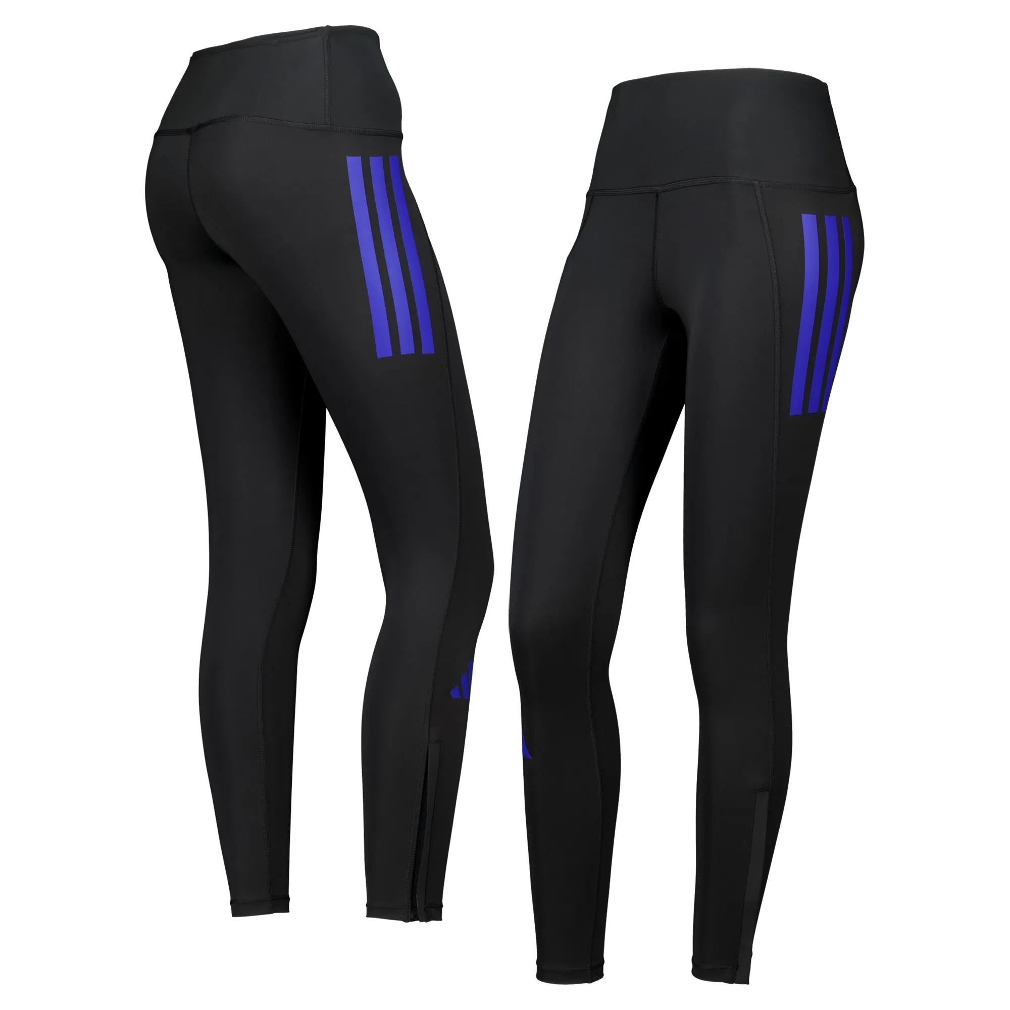 Leeds United adidas Running Tights - Black - Womens