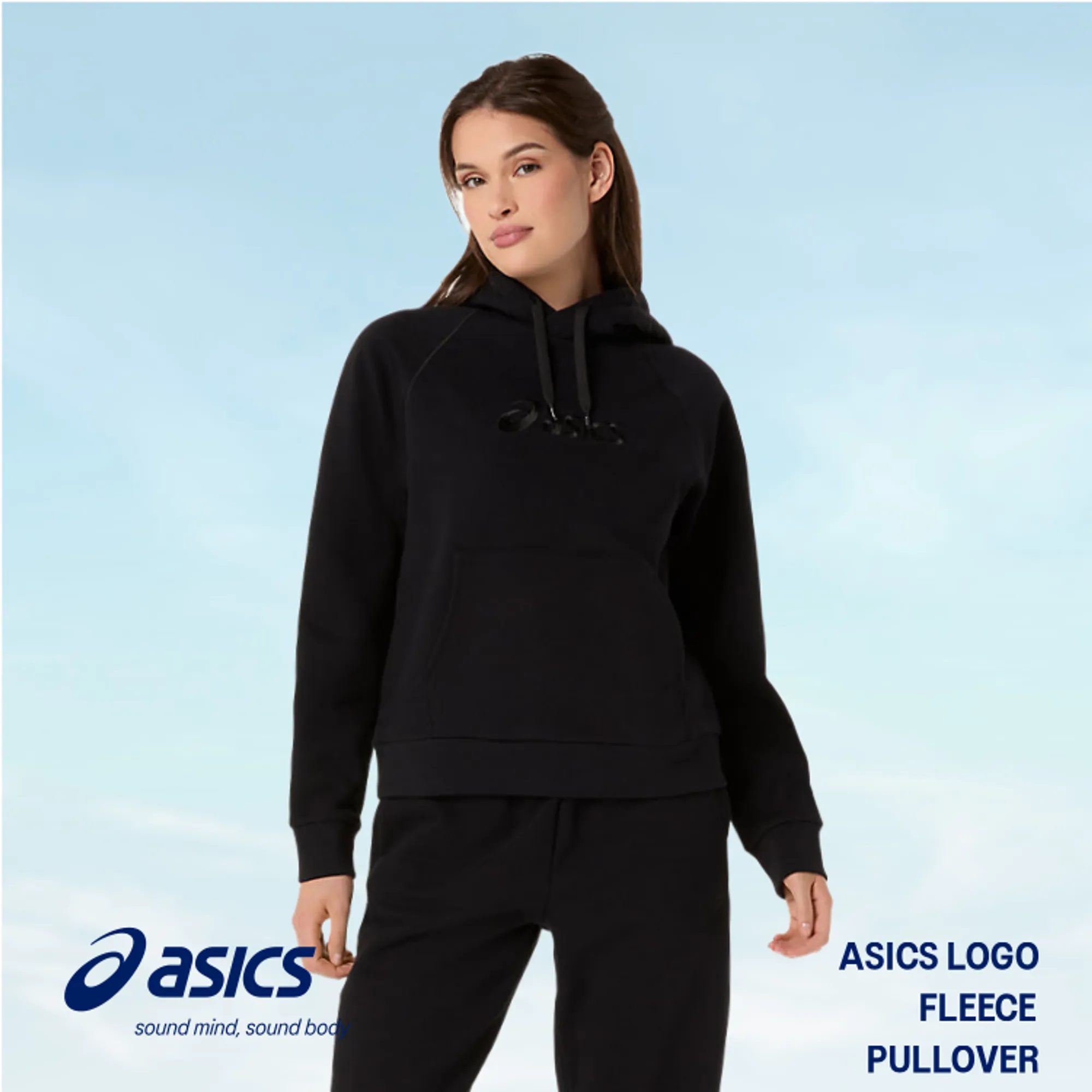 Asics Asics Logo Fleece Pullover Hoodie