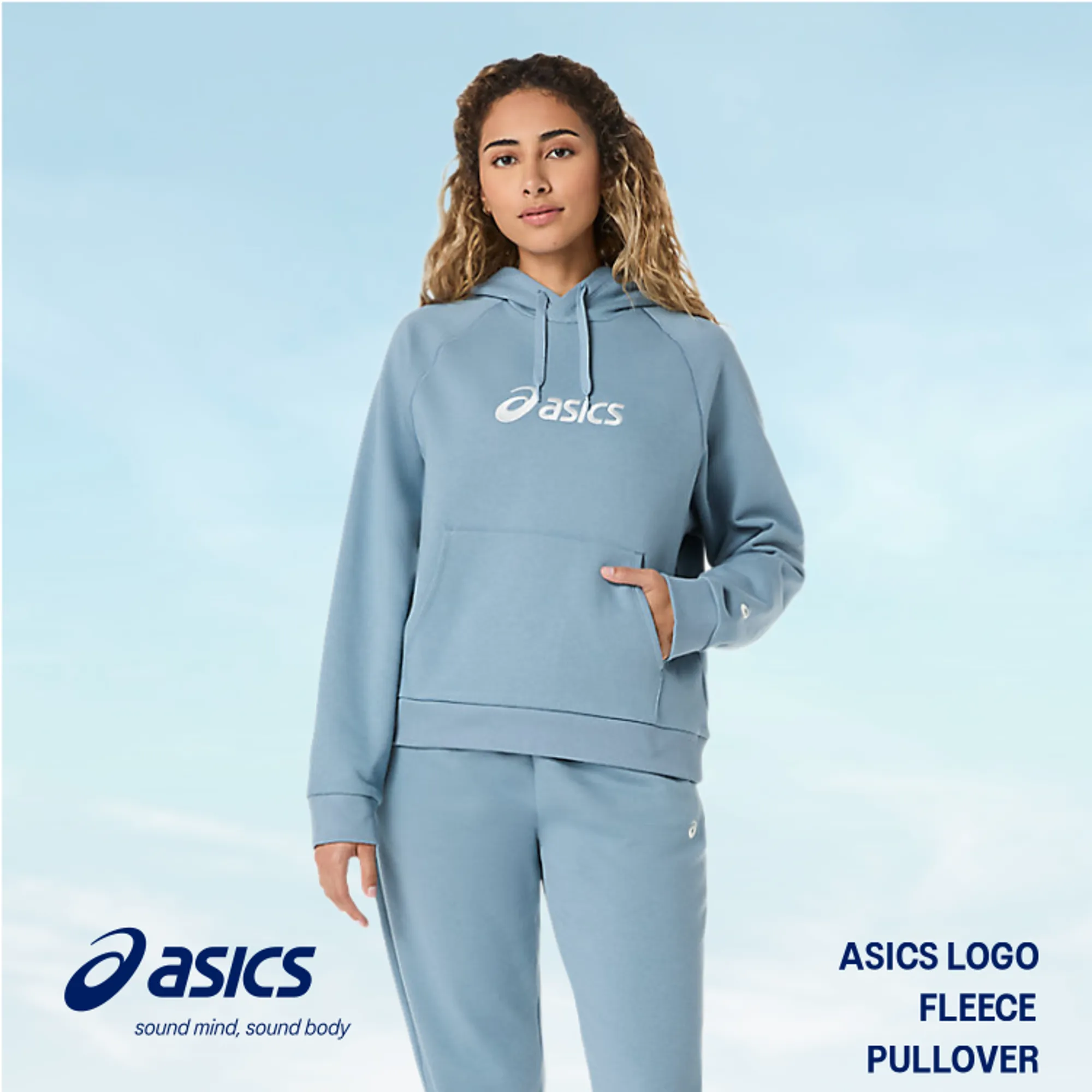 Asics Asics Logo Fleece Pullover Hoodie