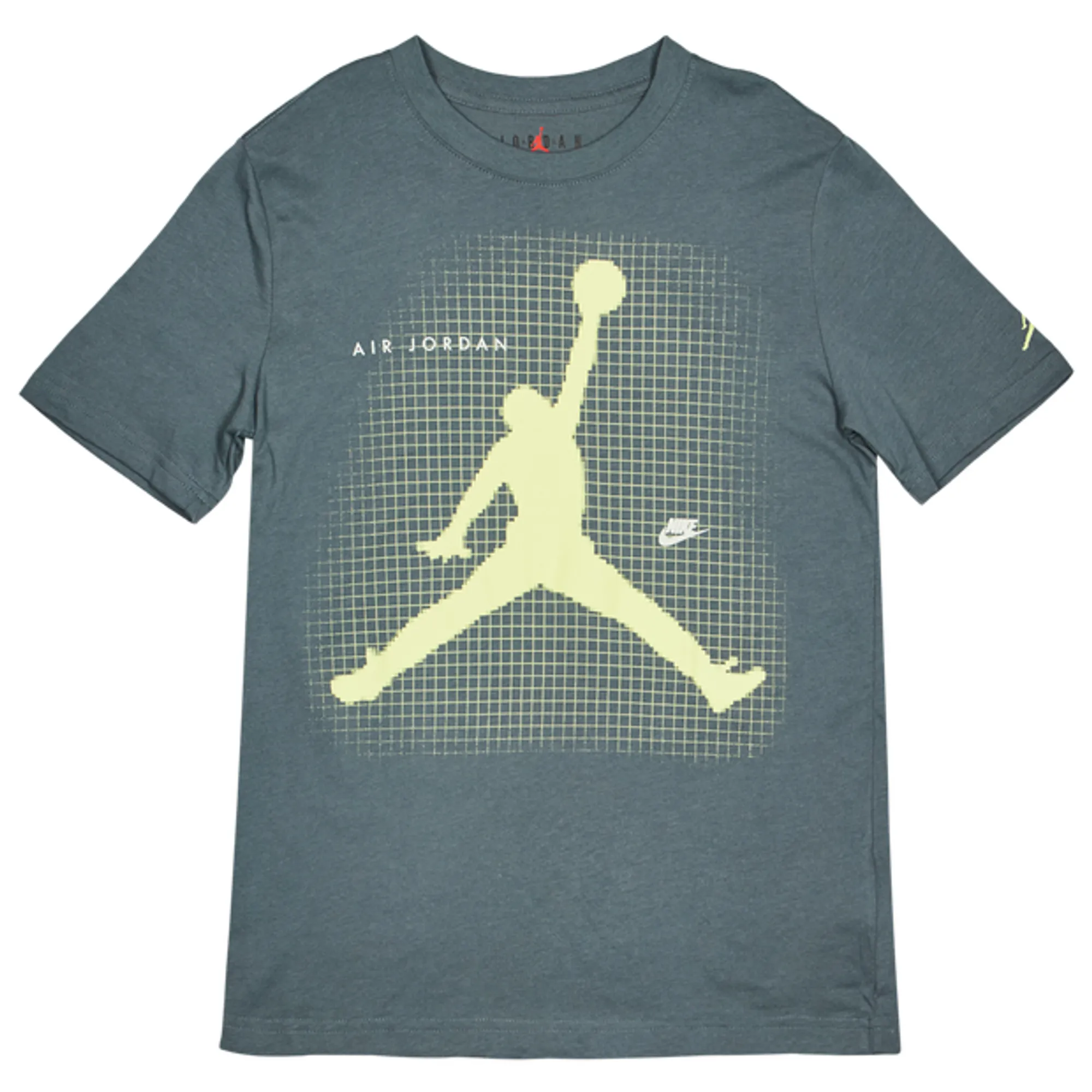 Jordan Jumpman Grid Blur Kid's T-Shirts - Grey