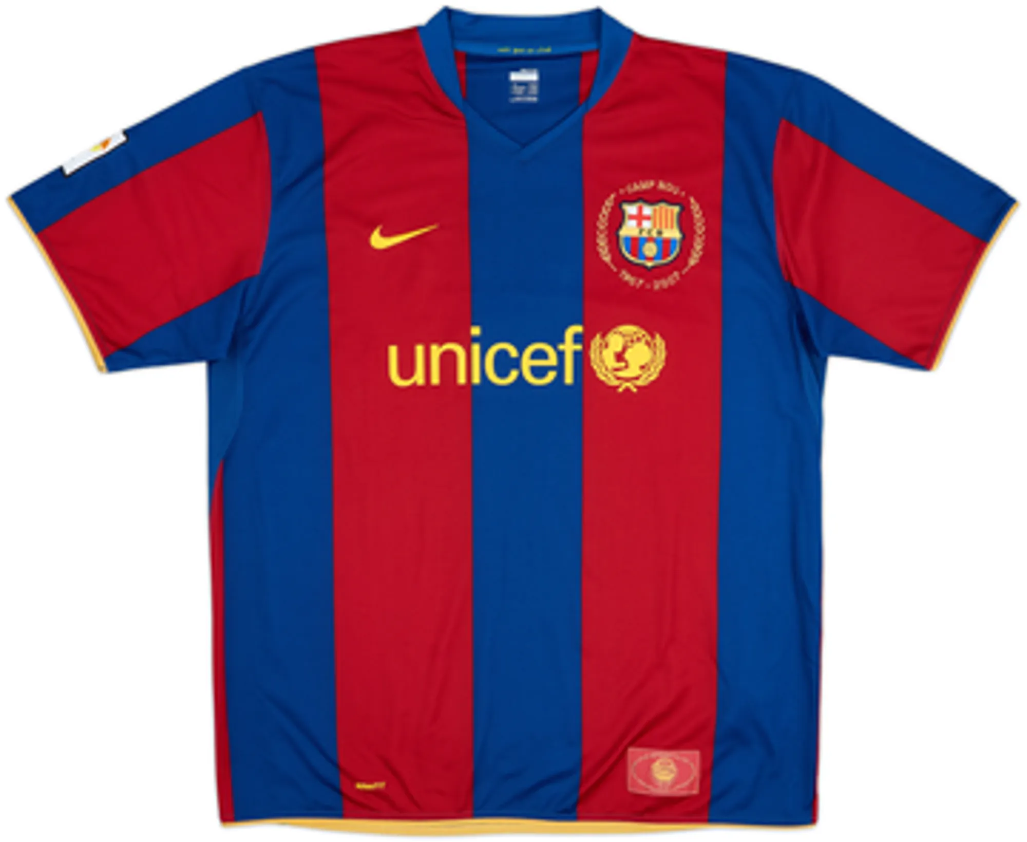 2007-08 Barcelona Home Shirt Henry #14 - 7/10 - (XL)