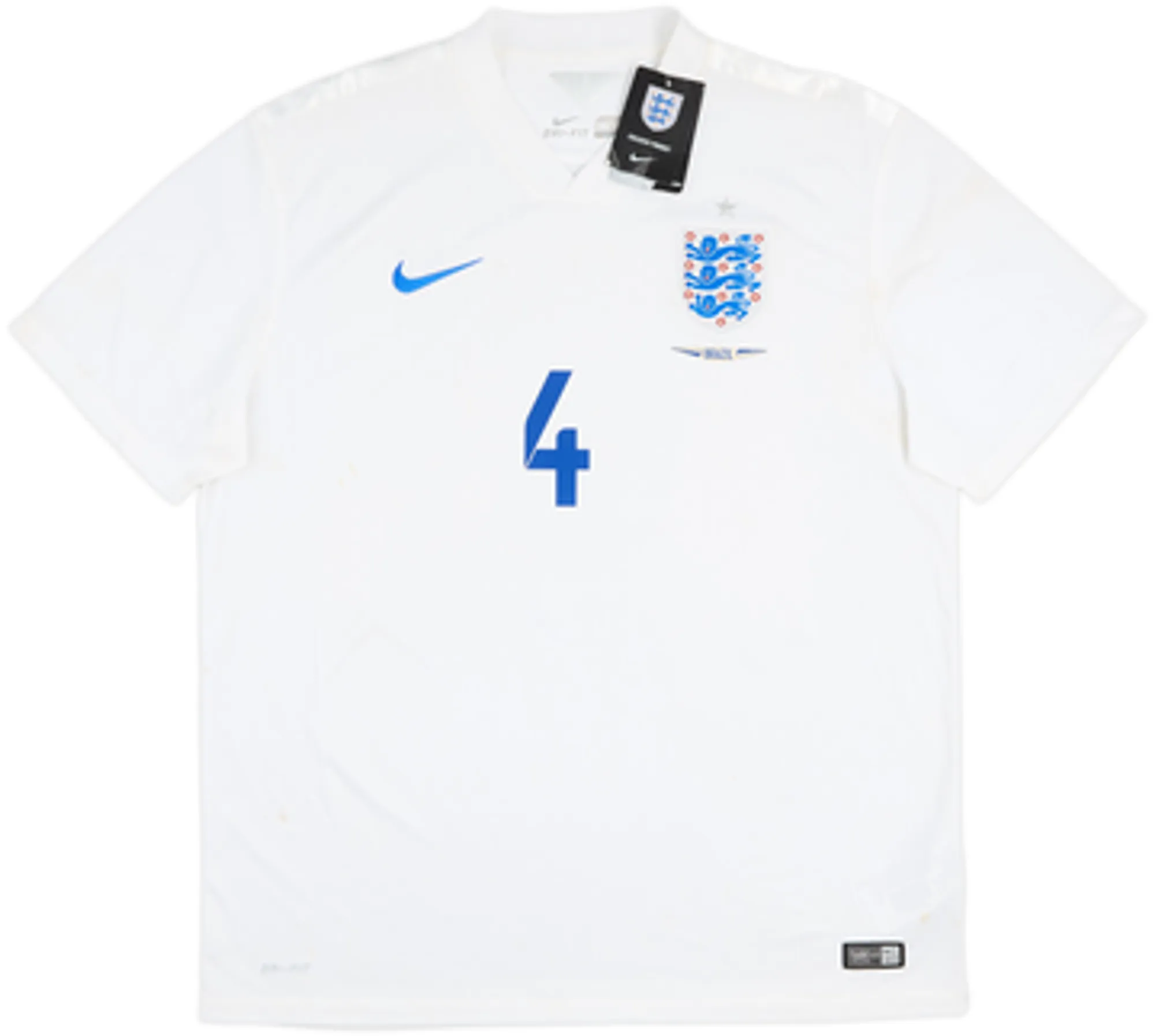 2014-15 England 'Brazil' Home Shirt Gerrard #4 (XL)