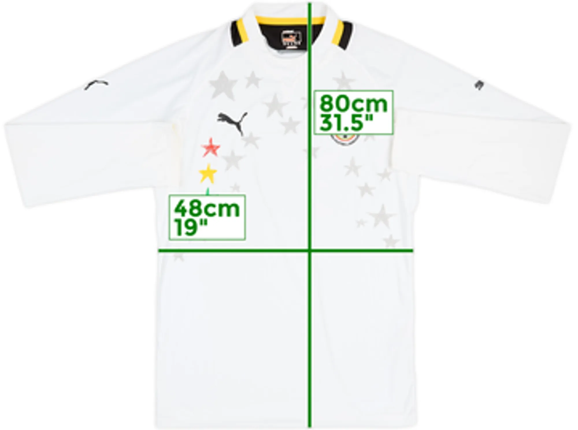 2012-13 Ghana Player Issue Home L/S Shirt - 8/10 - (XXL)