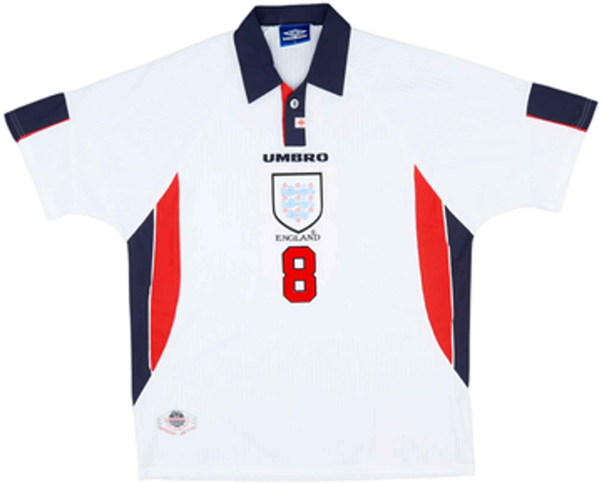 1997-99 England Home Shirt Batty #8 - 9/10 - (XL)