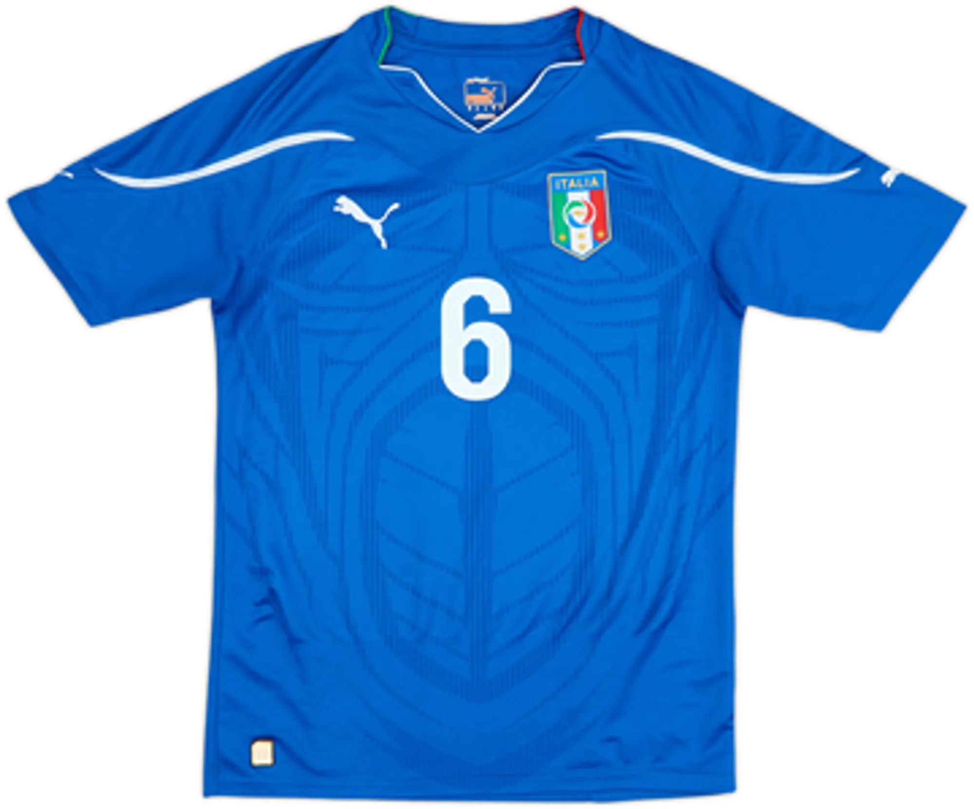 2010-12 Italy Home Shirt De Rossi #6 - 8/10 - (S)