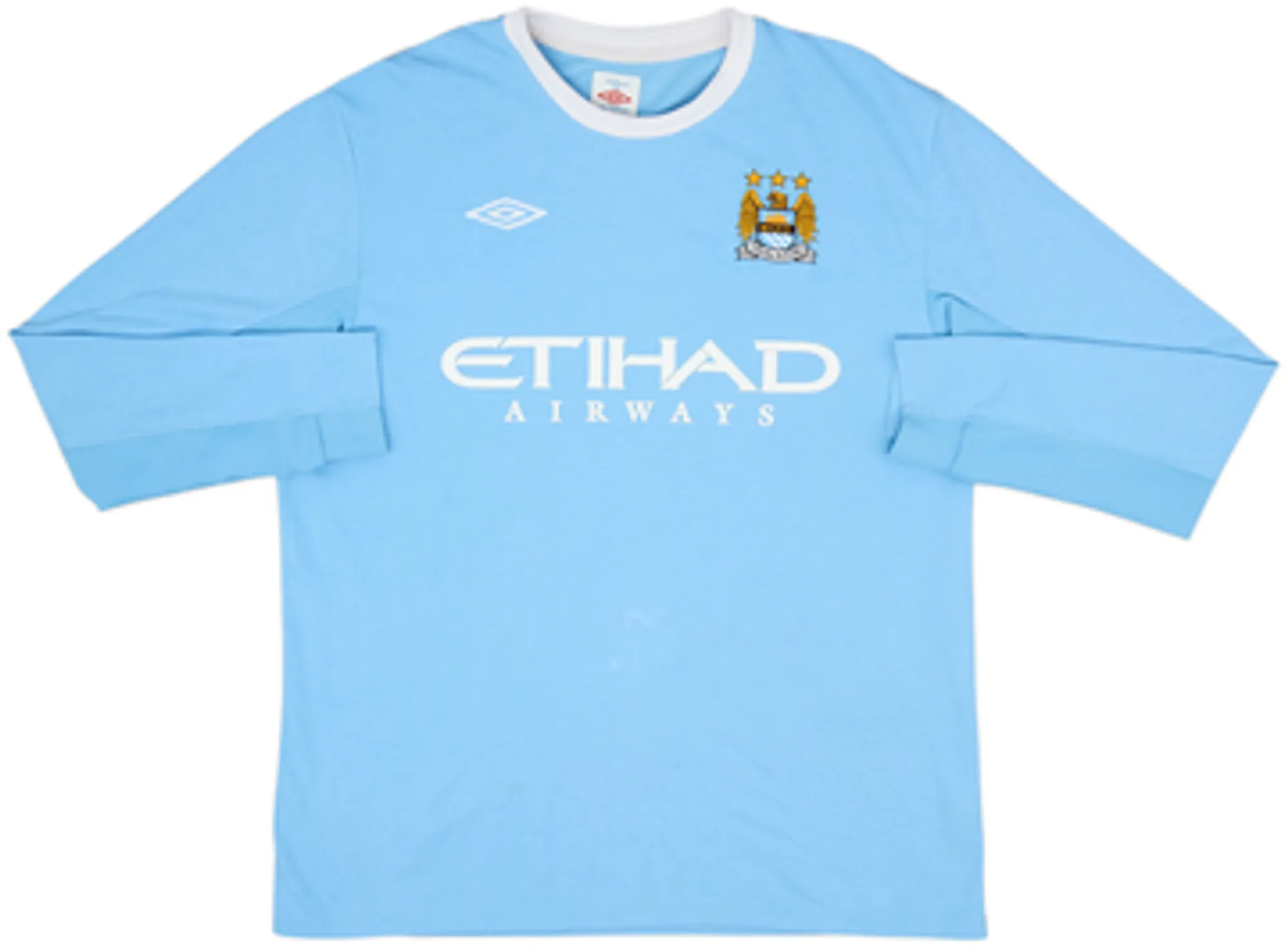 2009-10 Manchester City Home L/S Shirt Tevez #32 - 7/10 - (L)