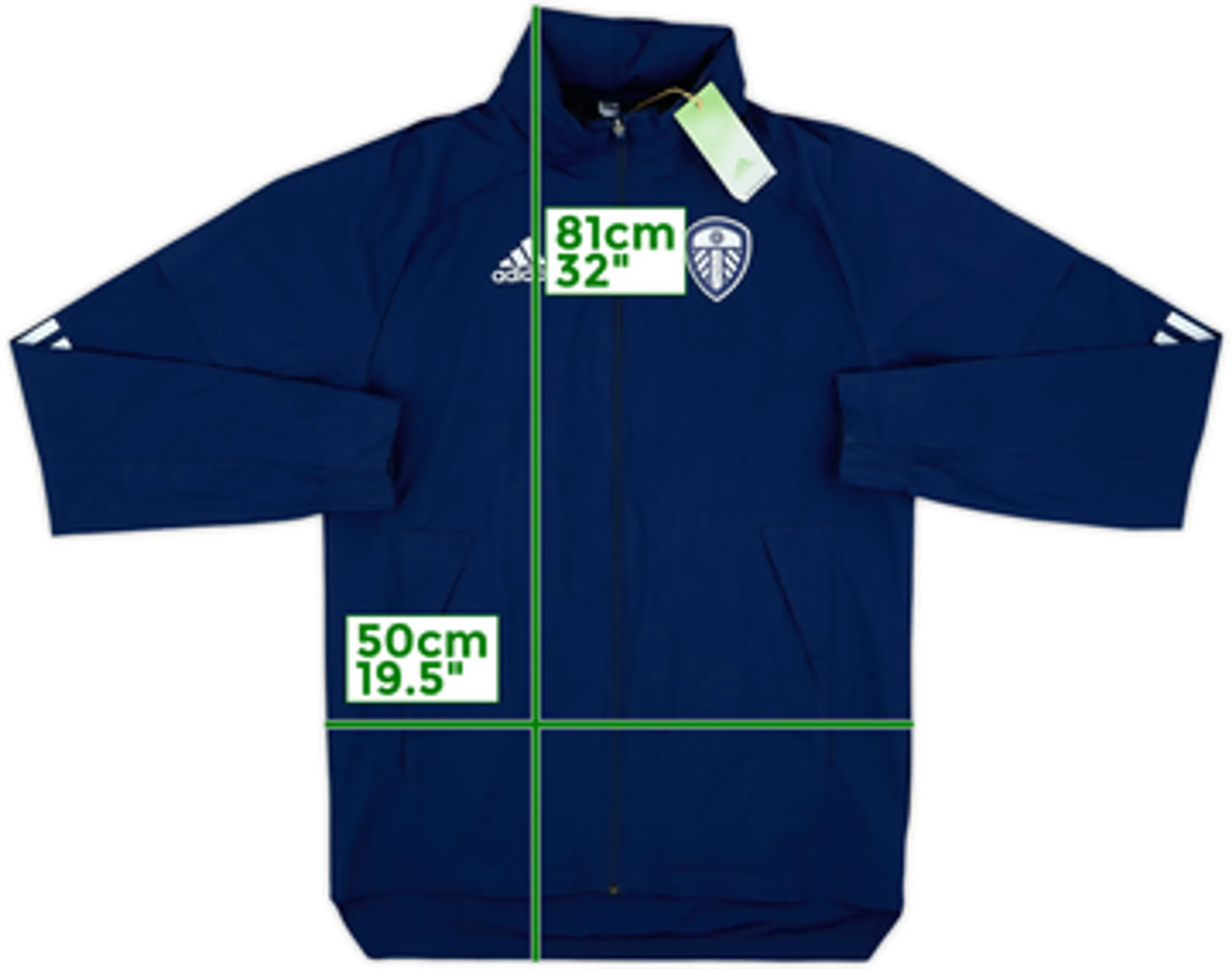 2020-21 Leeds United adidas Hooded Track Jacket (XS)