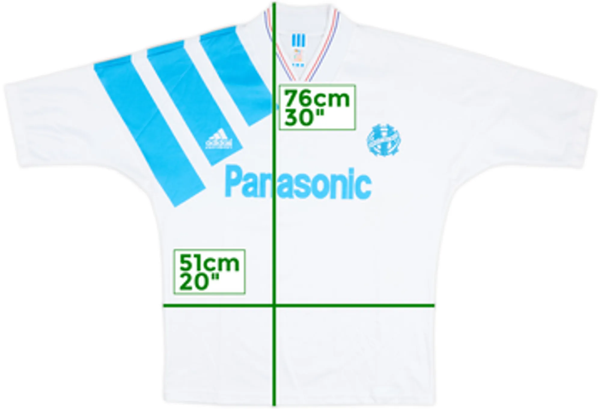 1991-92 Olympique Marseille Home Shirt - 4/10 - (L/XL)