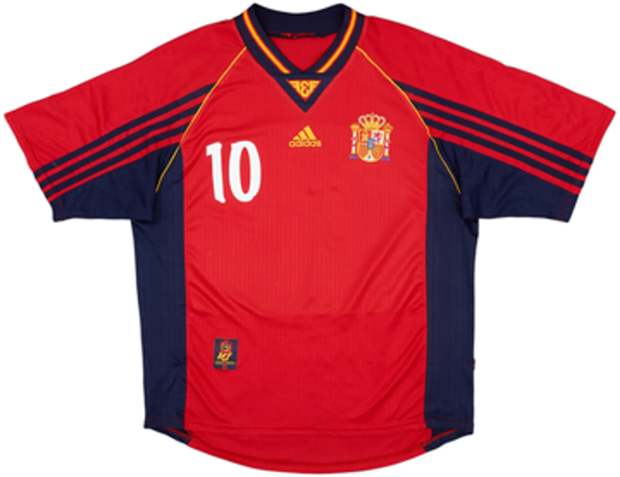 1998-99 Spain Home Shirt Raul #10 - 6/10 - (L)