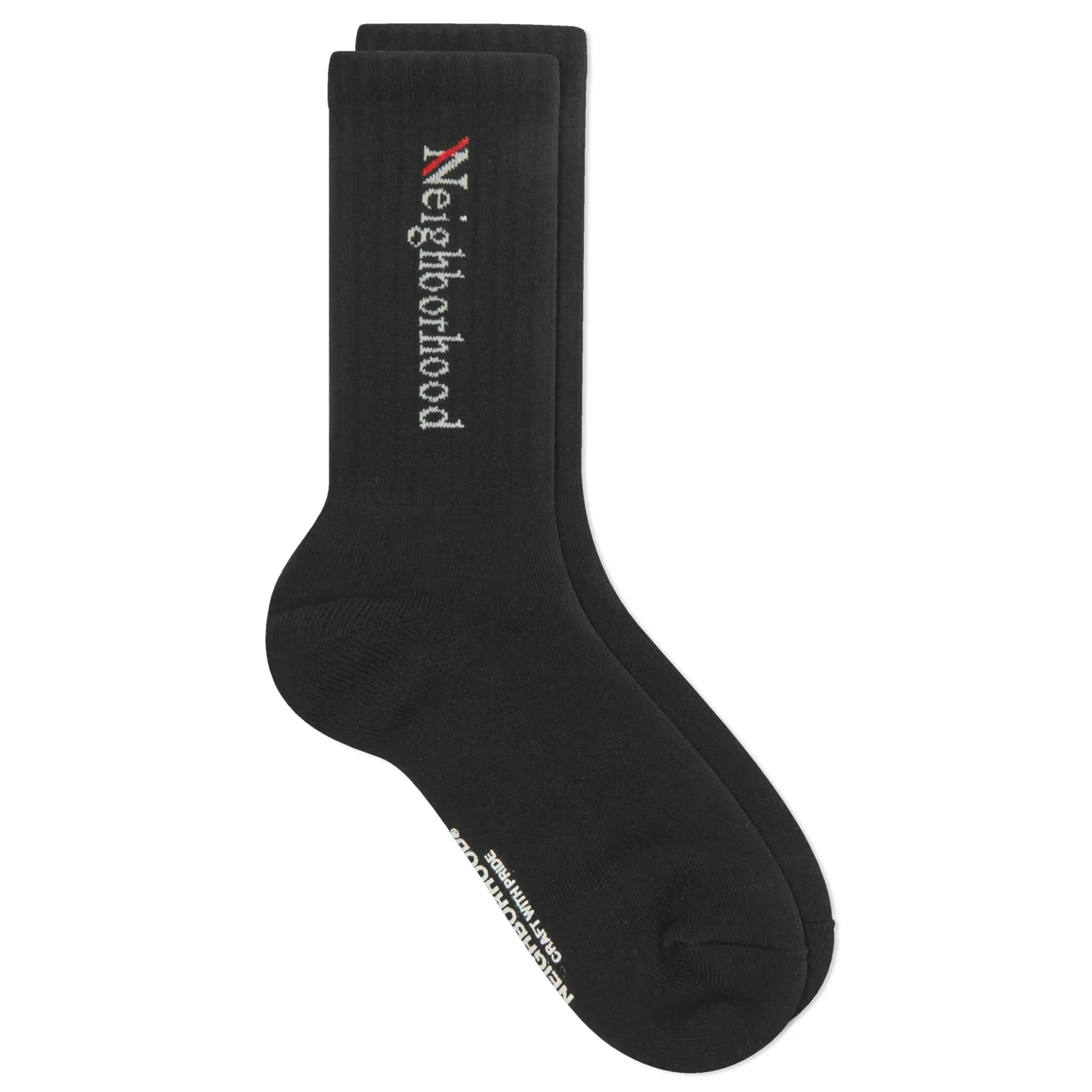 Neighborhood Men's Logo Socks Black