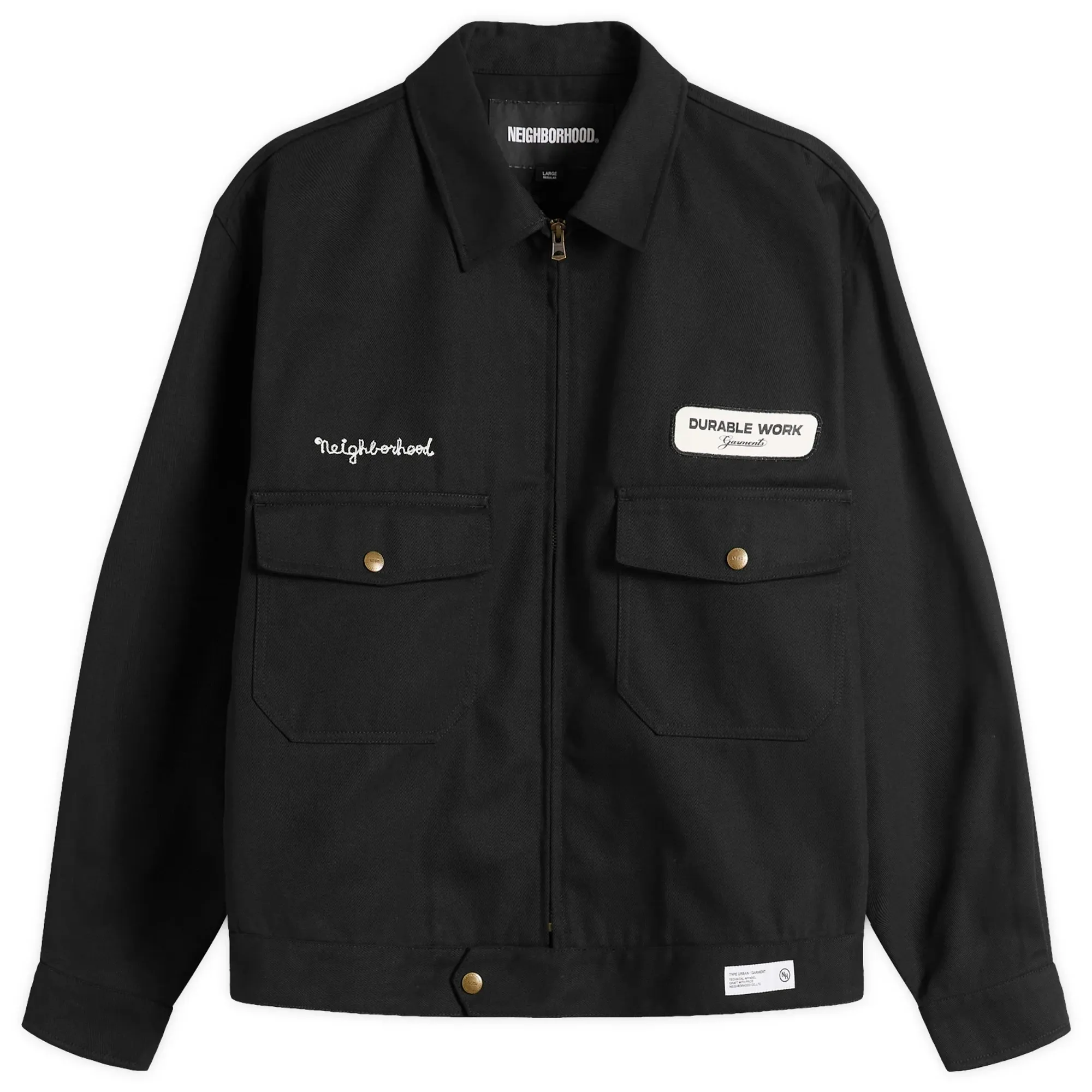 Neighborhood Men's Zip Work Jacket Black