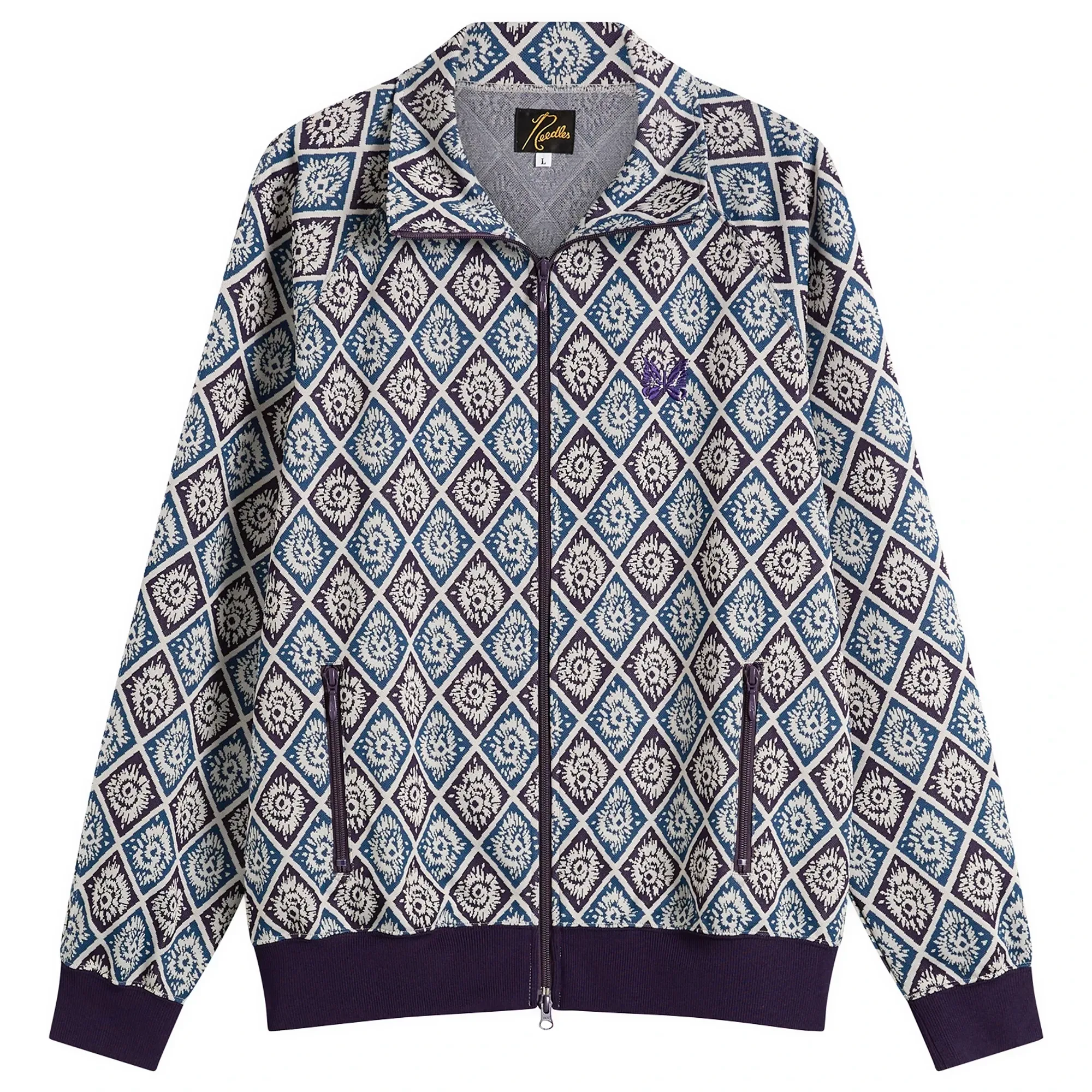Needles Men's Poly Jacquard Track Jacket Blue/Purple