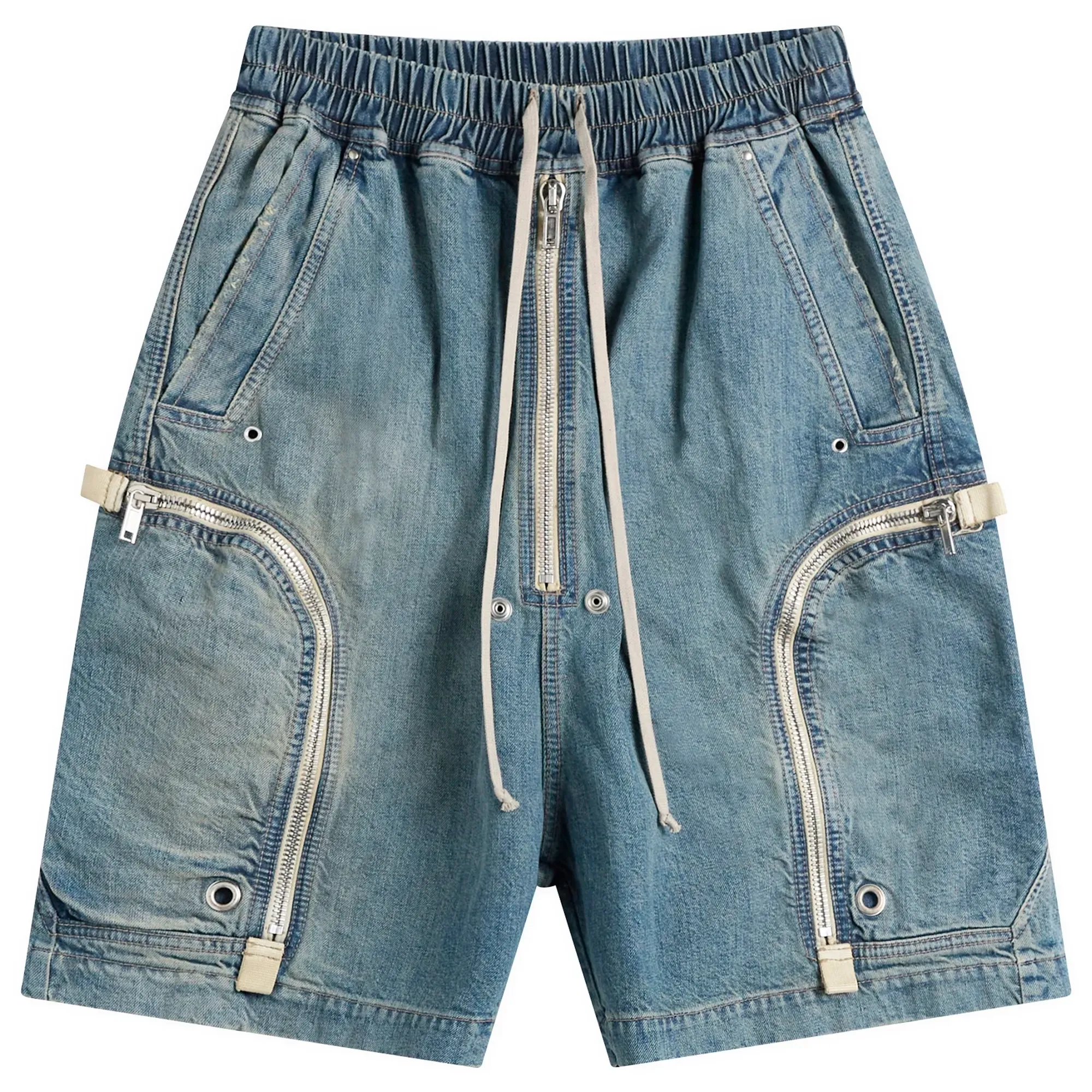 Rick Owens DRKSHDW Men's Bauhaus Denim Pods Washed Indigo