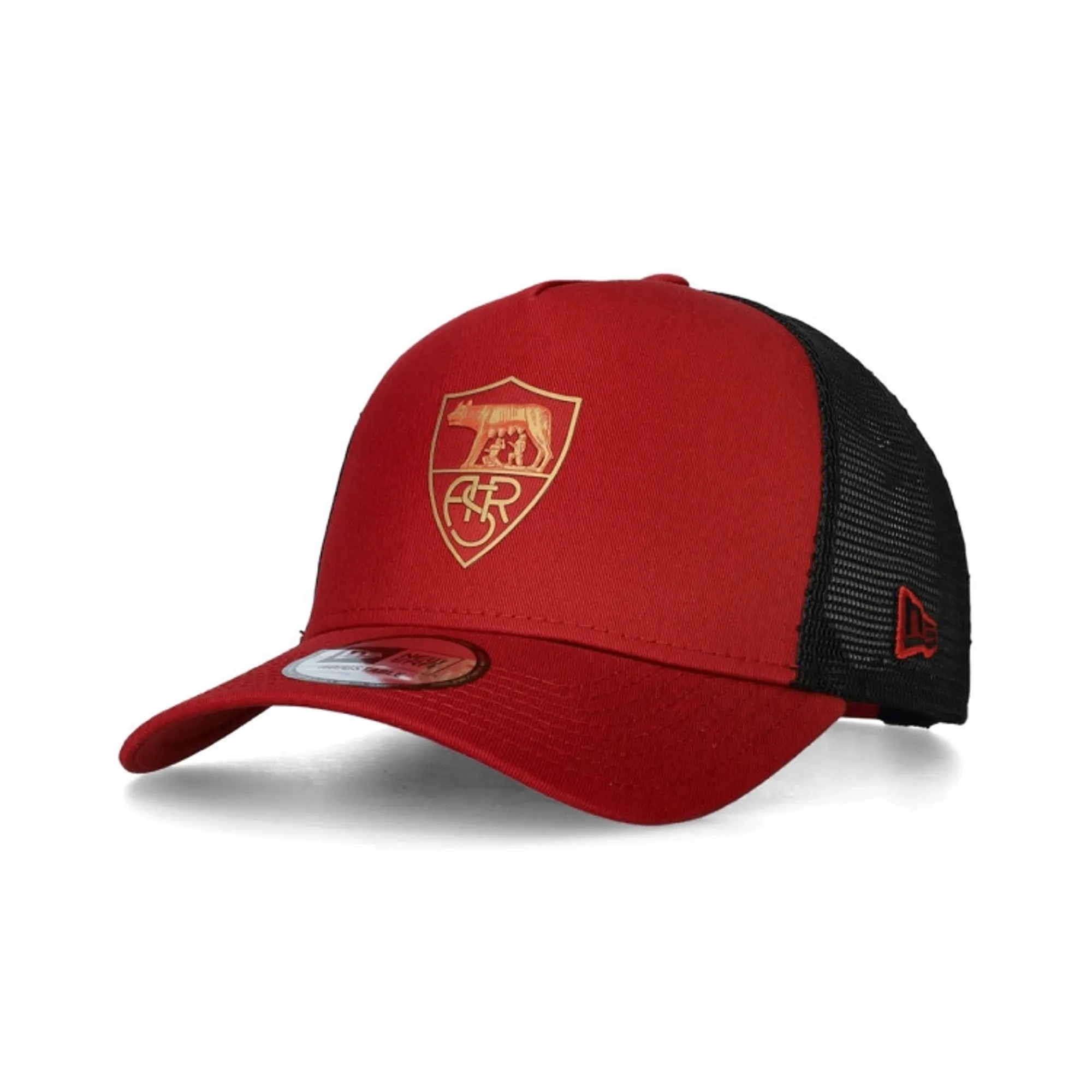 AS Roma Dark Red 9FORTY A-Frame Trucker Cap New Era Cap adult unisex