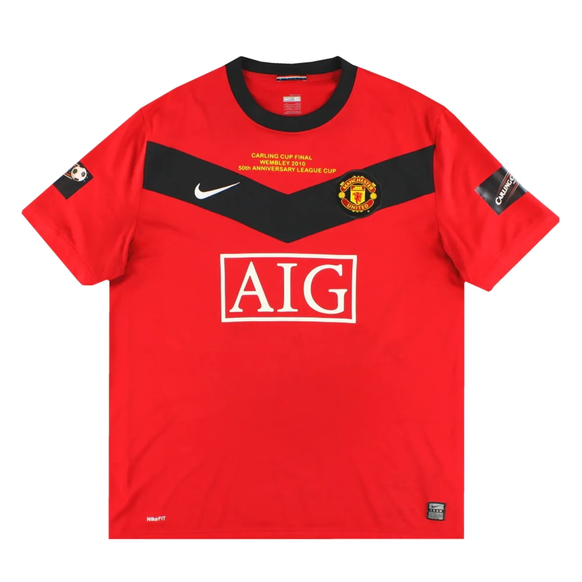 2009-10 Manchester United Nike 'Carling Cup Final' Home Shirt XL - Manchester United / Excellent 