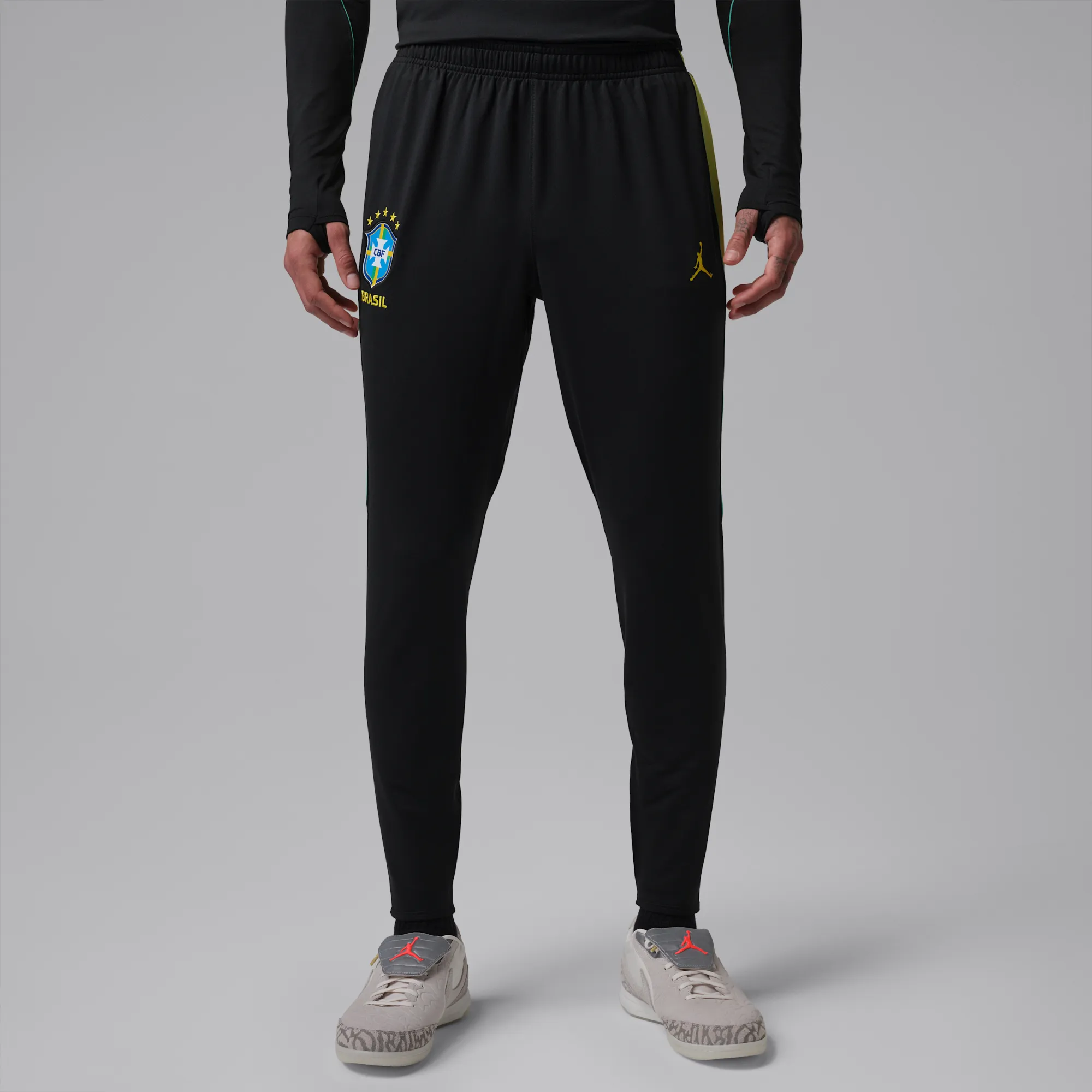 Nike Jordan Nike Brazil Strike Men's Jordan Dri-FIT Football Knit Pants - Black