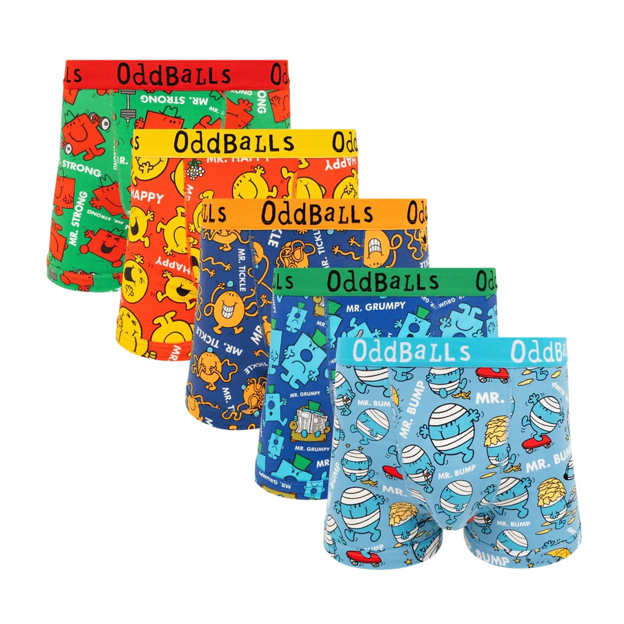 Mr Men Bundle - Mens Boxer Shorts 5 Pack