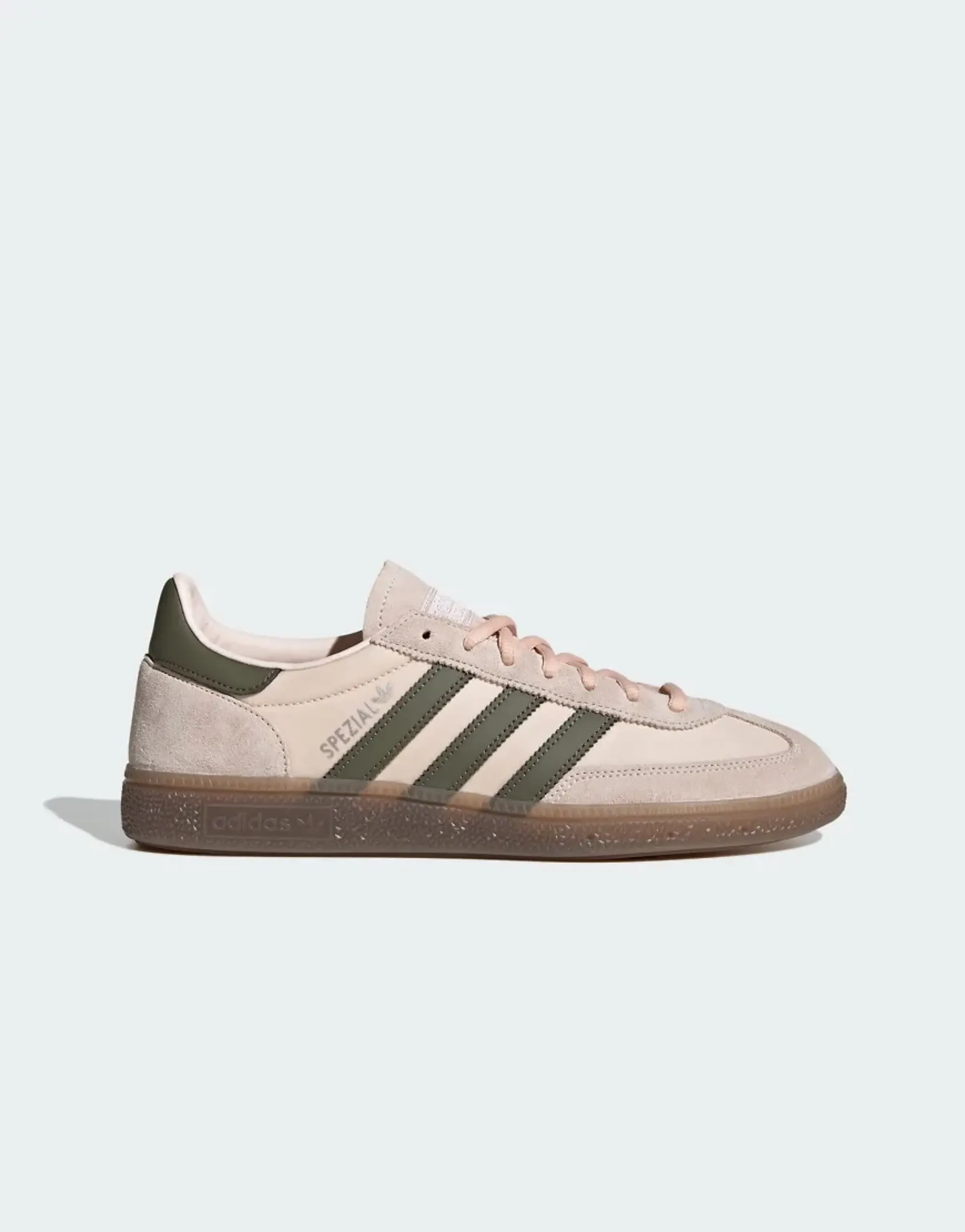 Adidas Originals Handball Spezial Shoes In Quartz / Olive / Gum-Silver