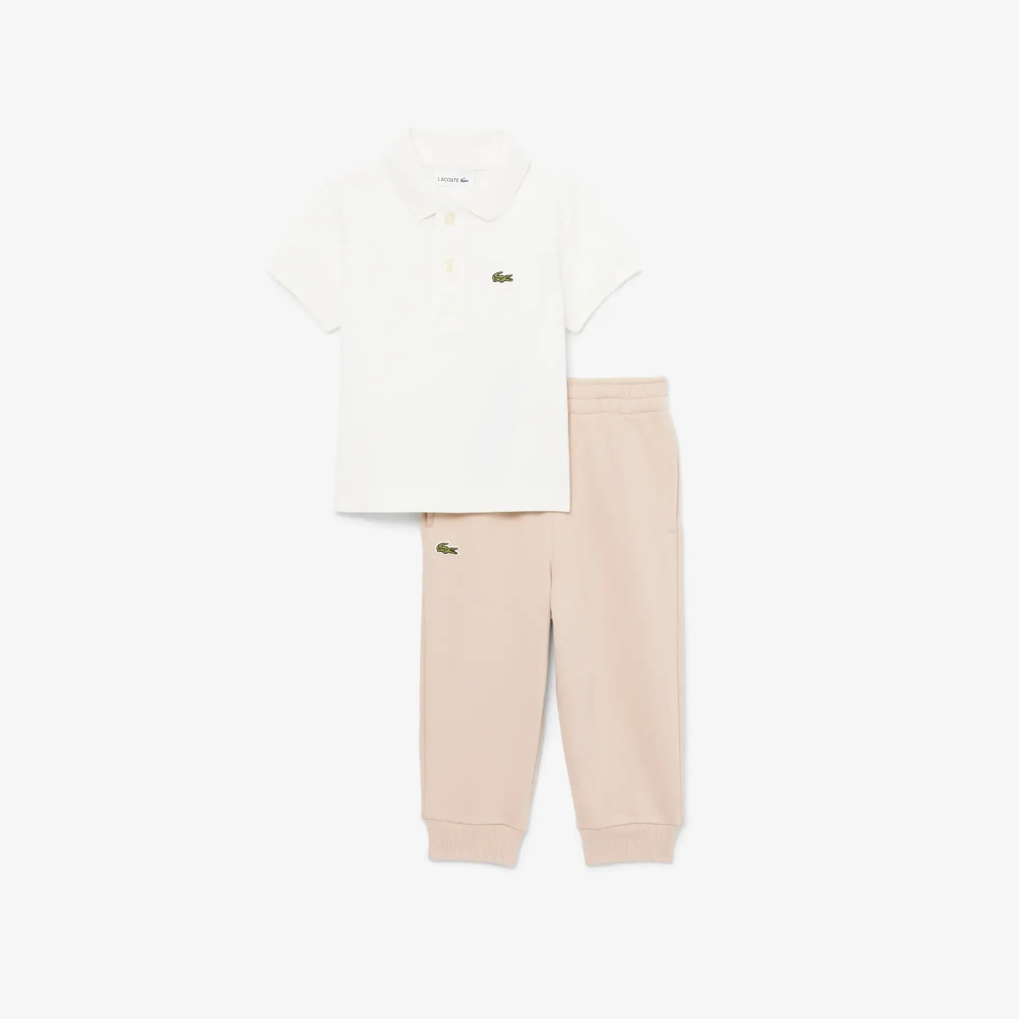 Lacoste Infants' Petit Piqué Polo Set - White