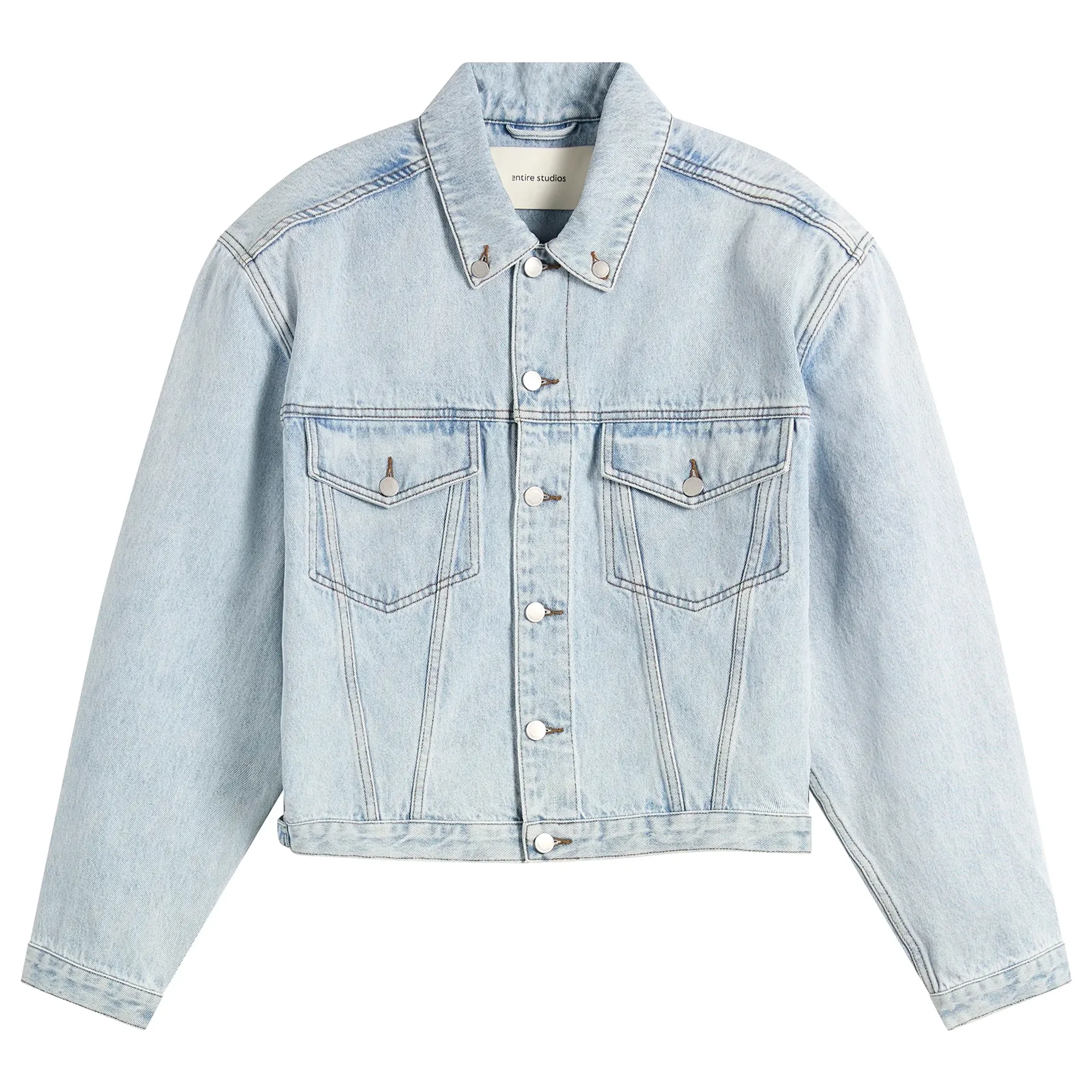 Entire Studios Men's Shrunken Denim Jacket Old Blue