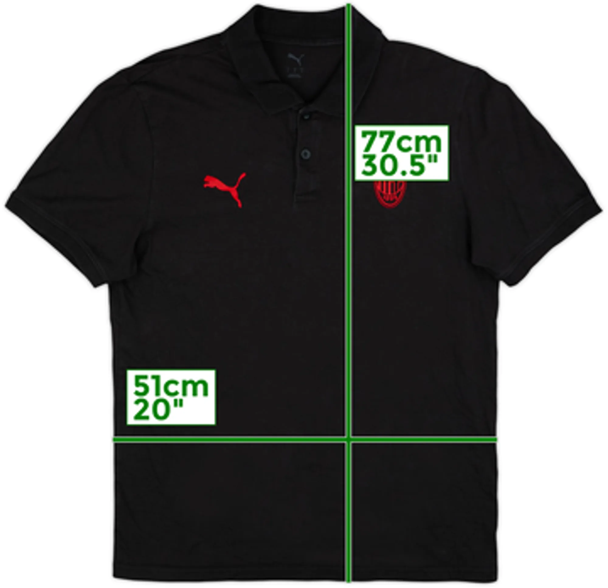 2025-26 AC Milan Puma Polo Shirt - 8/10 - (L)