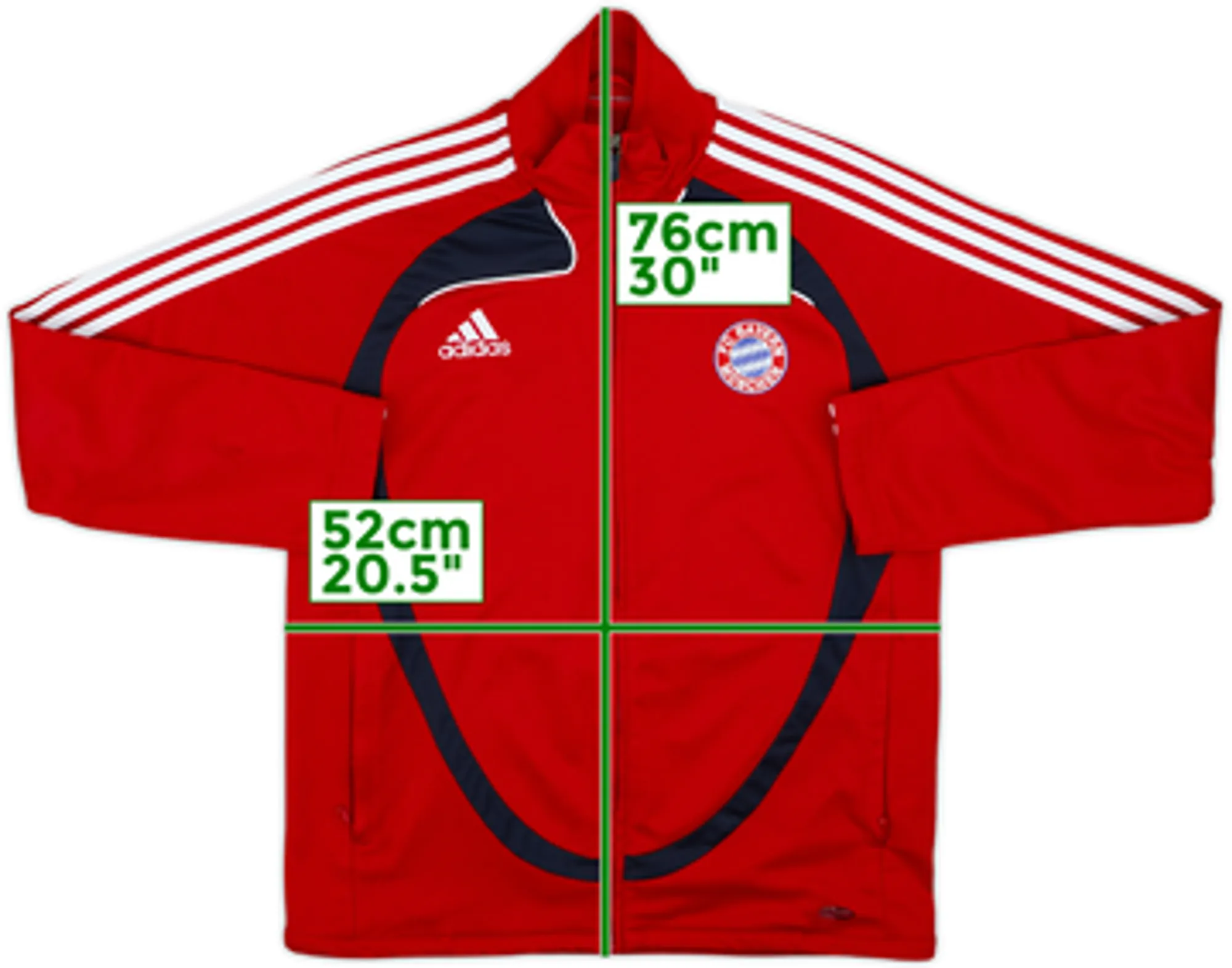 2008-09 Bayern Munich adidas 1/4 Zip Drill Top - 8/10 - (S)