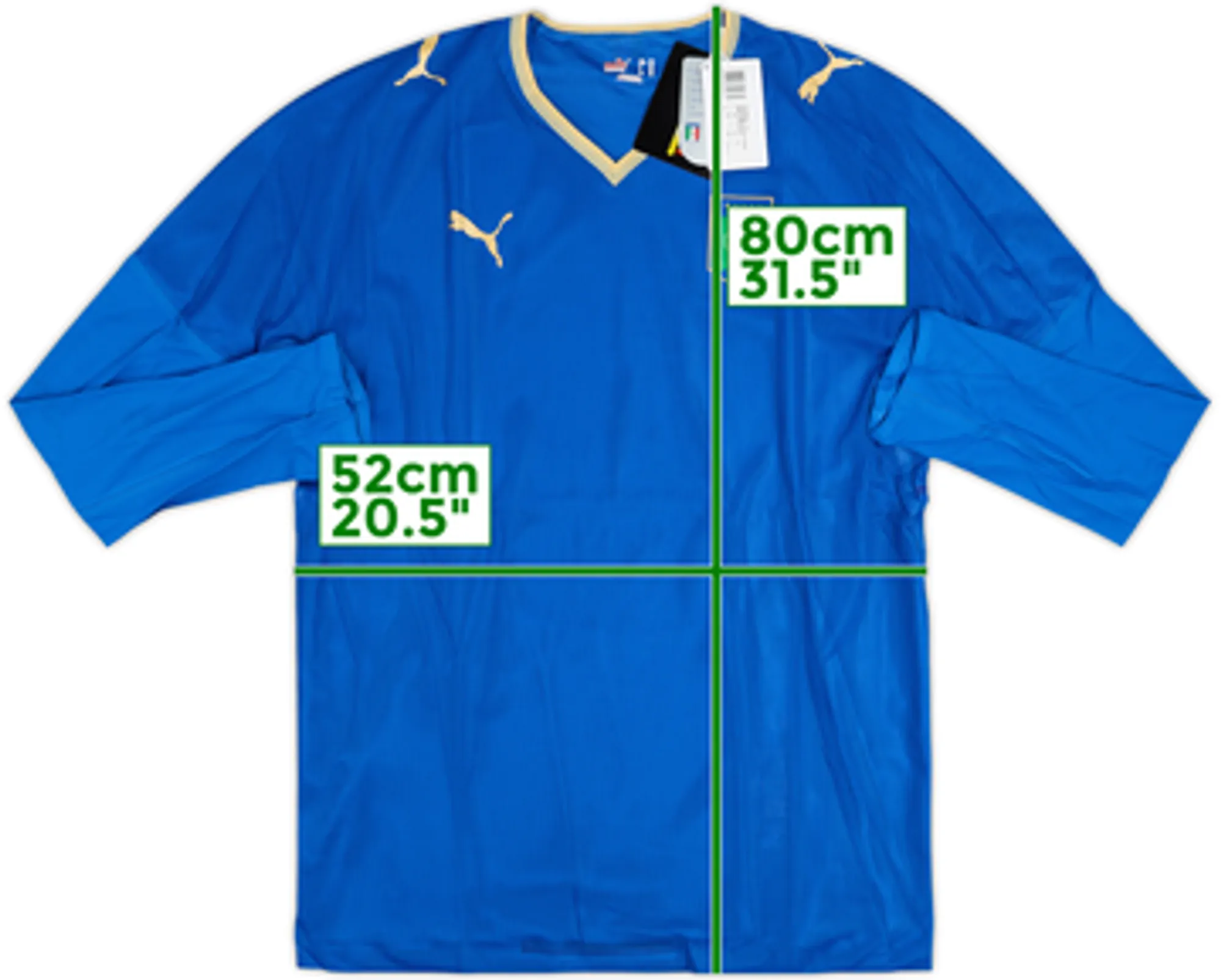 2007-08 Italy Player Issue Home L/S Shirt (XL)