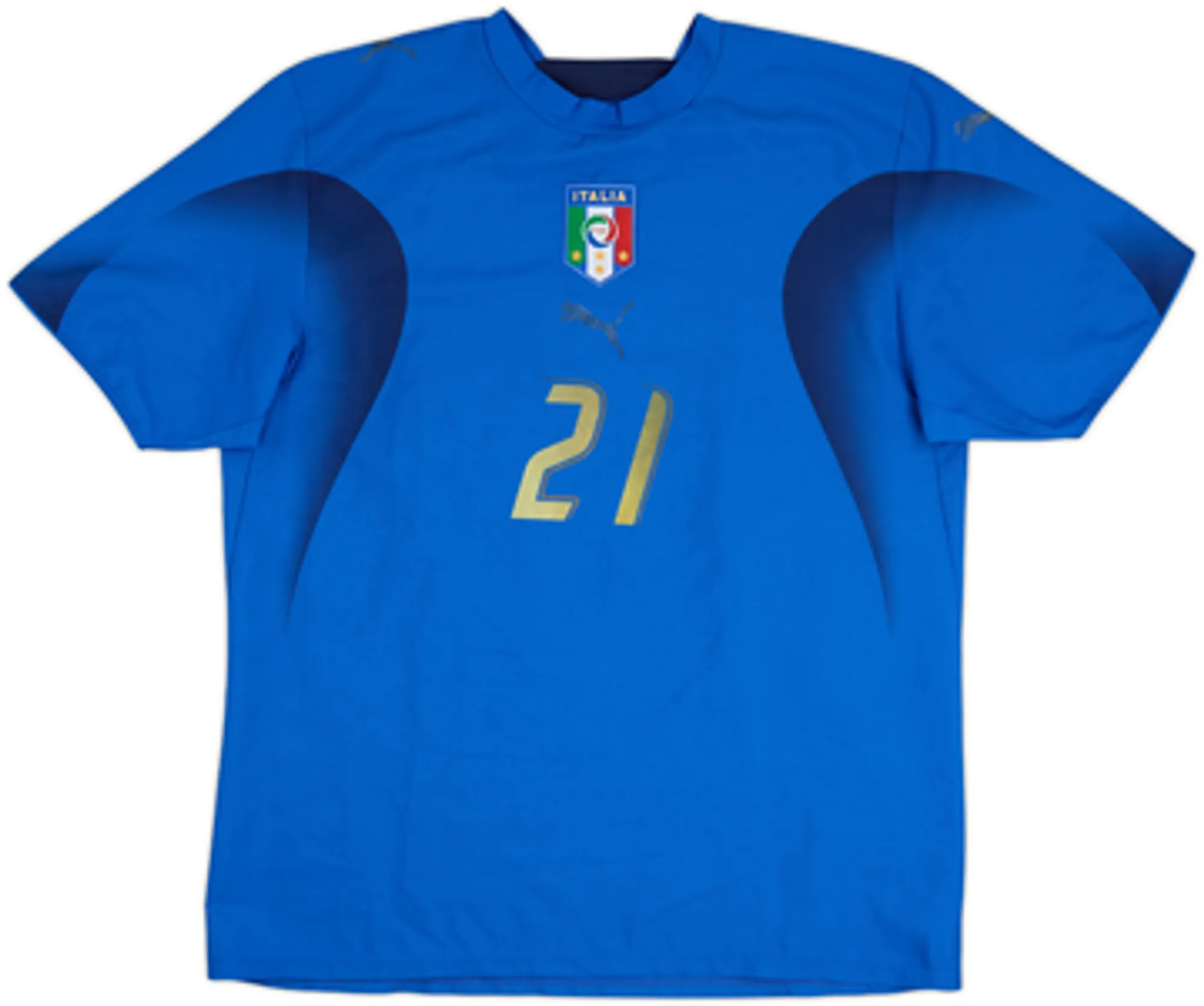 2006 Italy Home Shirt Pirlo #21 - 4/10 - (L)