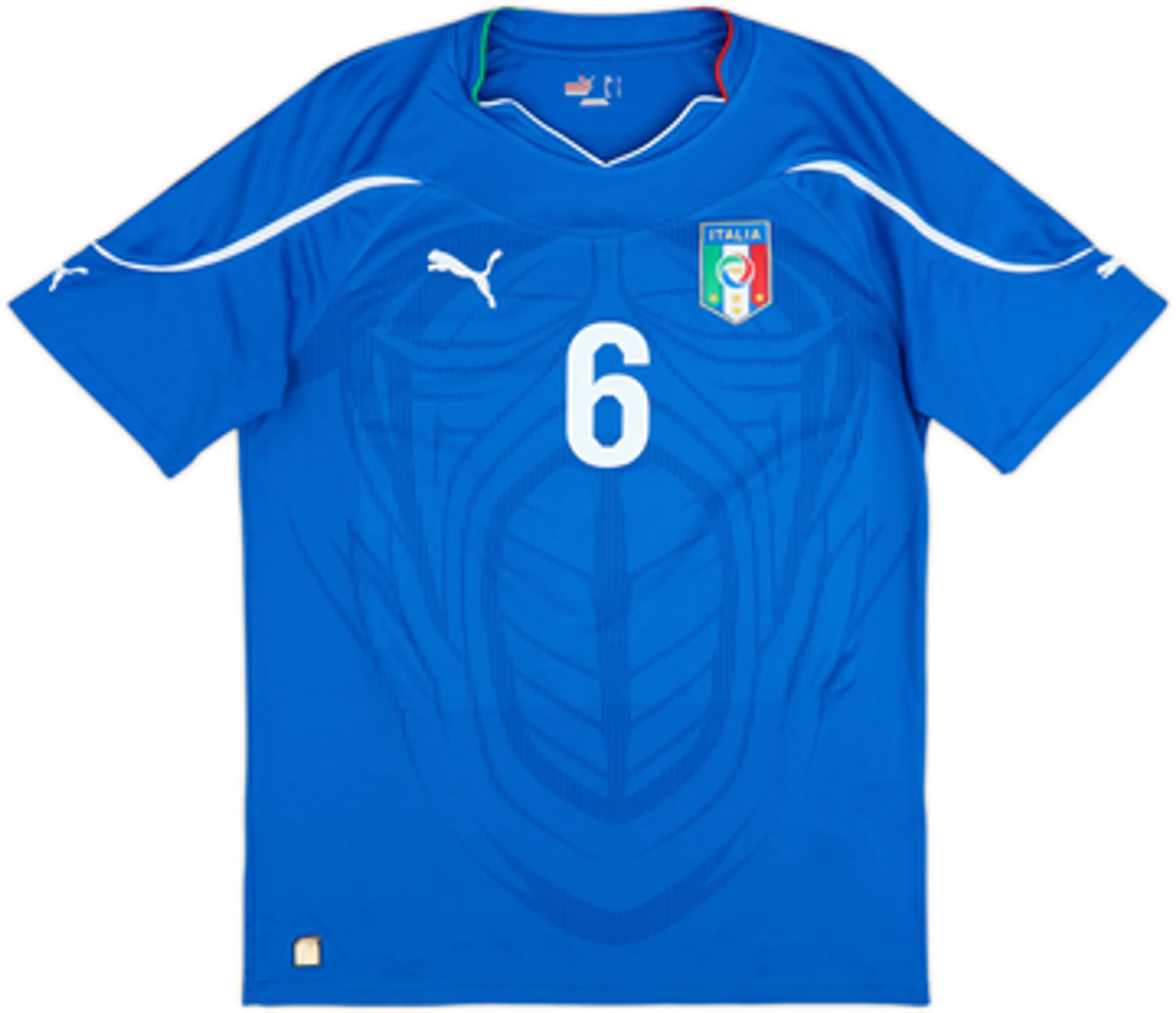 2010-12 Italy Home Shirt De Rossi #6 - 7/10 - (L)