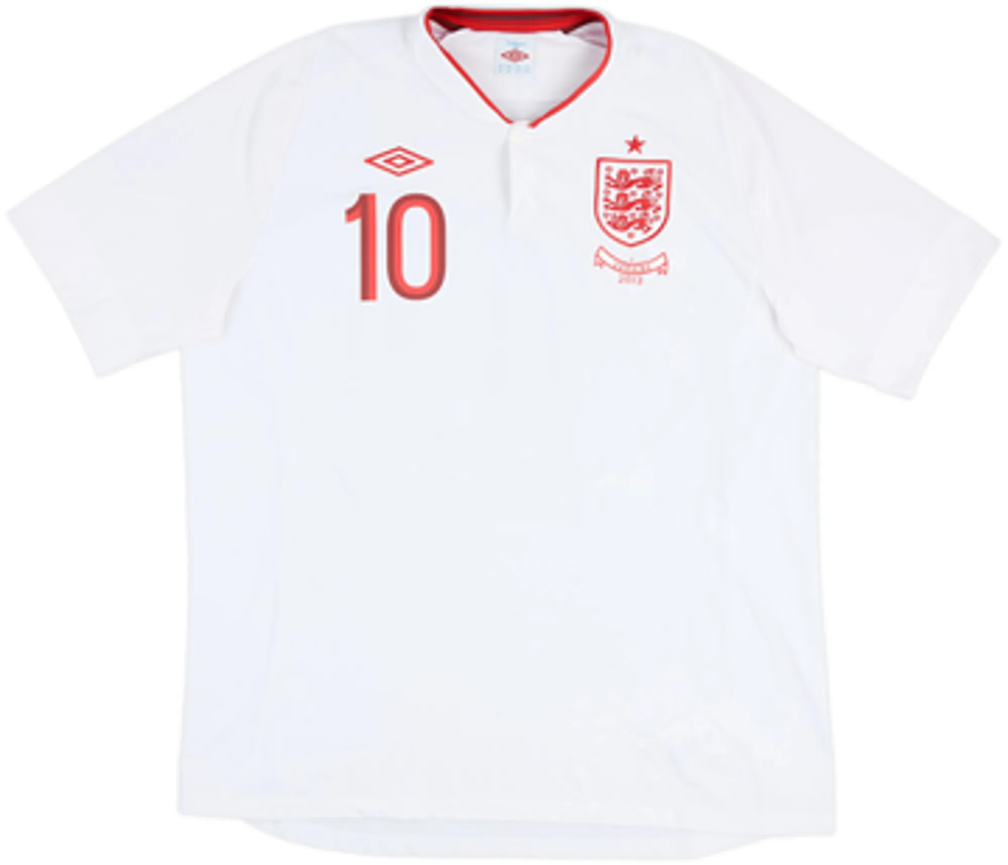 2012-13 England 'v Ukraine' Home Shirt Rooney #10 - 9/10 - (XL)