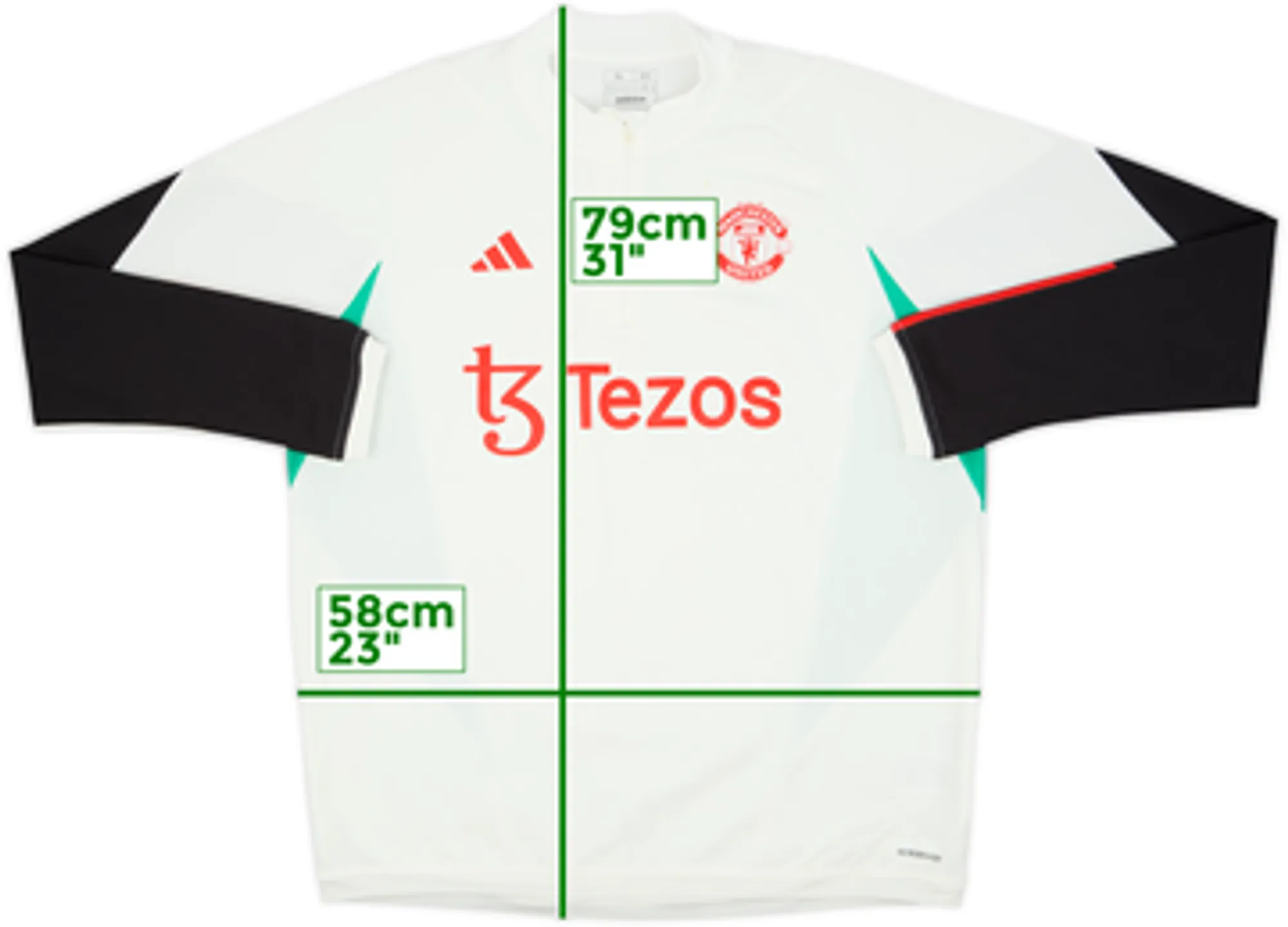 2023-24 Manchester United adidas 1/4 Zip Drill Top - 6/10 - (XL)