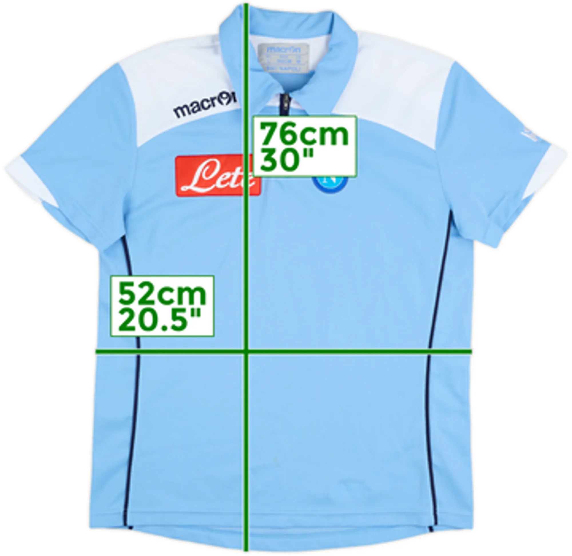 2012-13 Napoli Macron Zip Polo Shirt - 9/10 - (L)