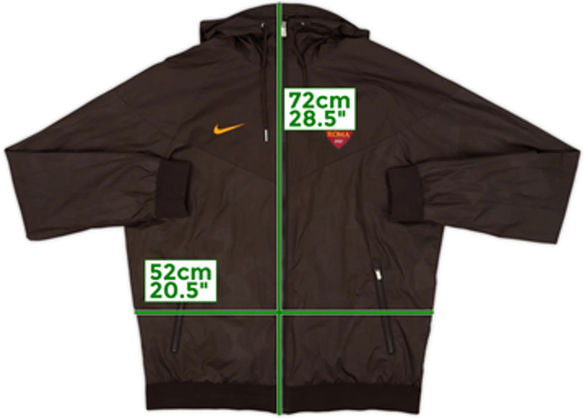 2017-18 Roma Nike Hooded Track Jacket - 8/10 - (M)