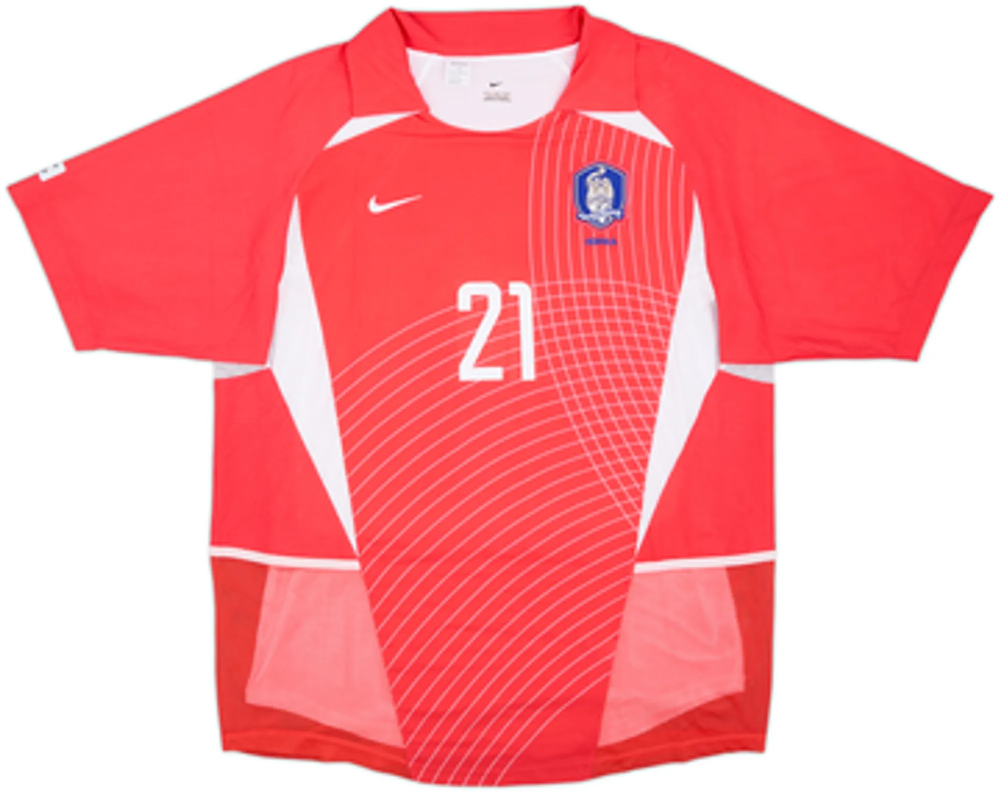 2002-03 South Korea Player Issue Home Shirt J.S.Park #21 - 8/10 - (L)