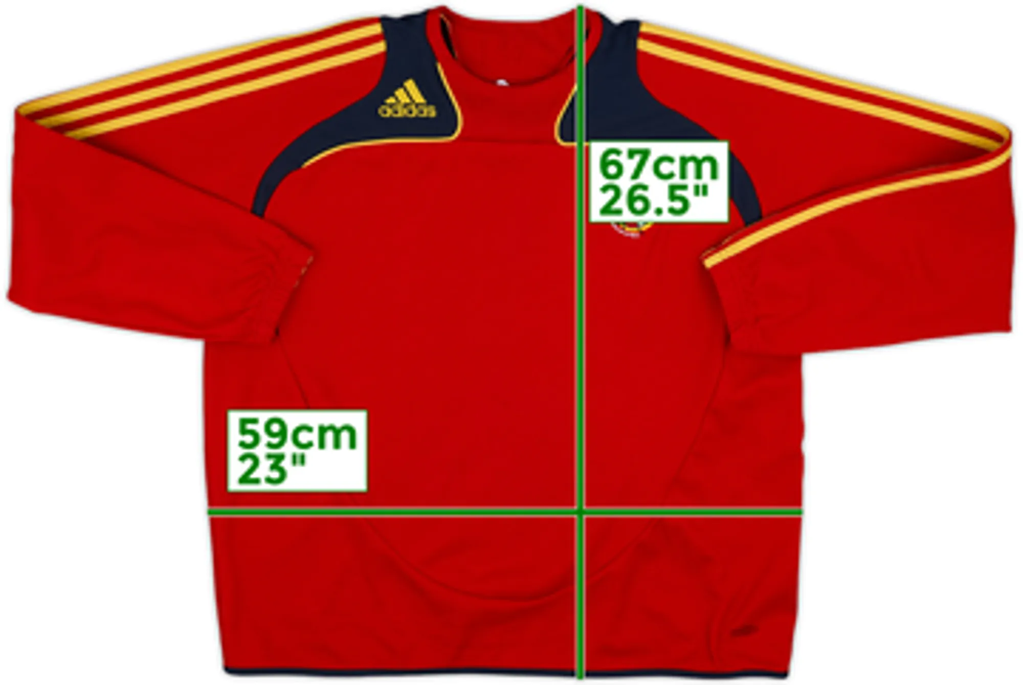 2008-09 Spain adidas Sweat Top - 8/10 - (XL)
