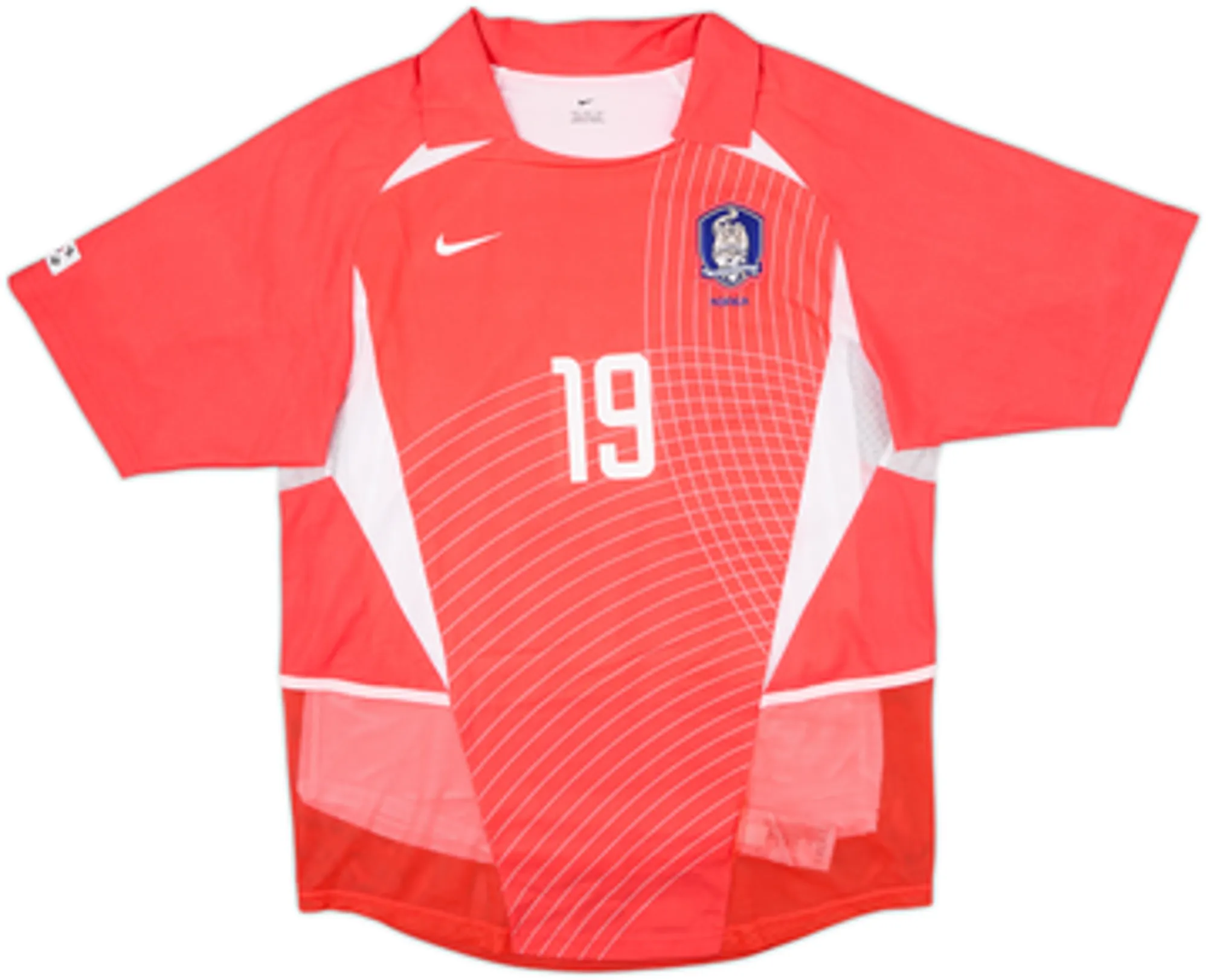 2002-03 South Korea Player Issue Home Shirt J.H.Ahn #19 - 8/10 - (M)