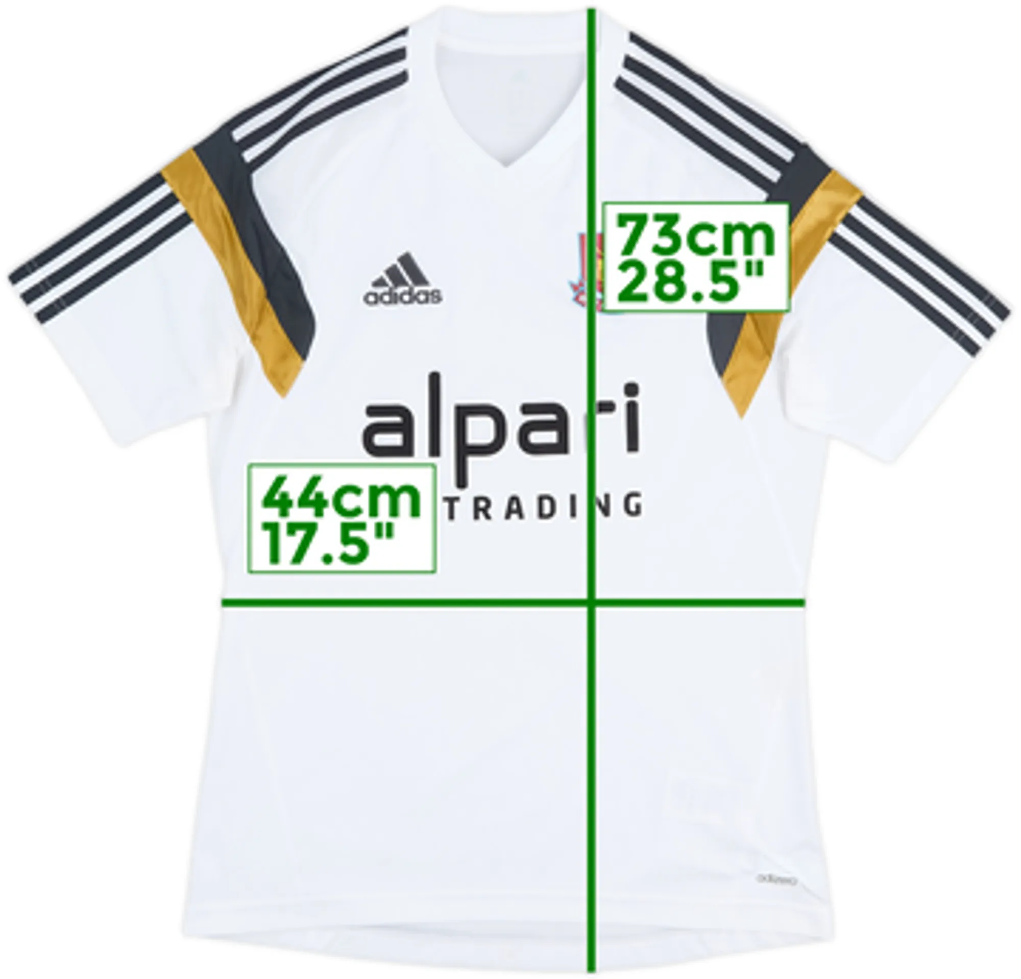 2013-14 West Ham adidas Training Shirt - 9/10 - (S)