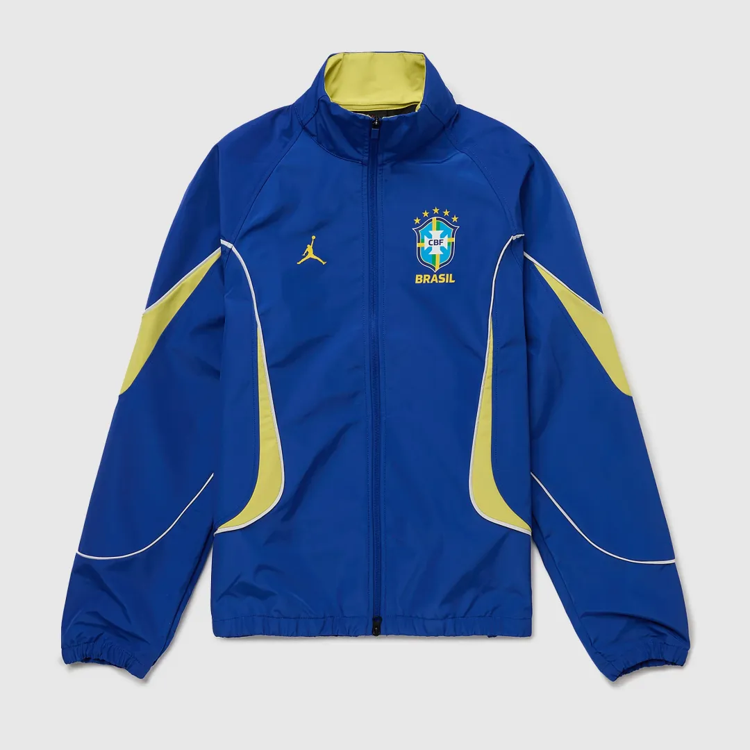 Jordan x Brazil 2026 Anthem Jacket Old Royal Yellow Pulse White